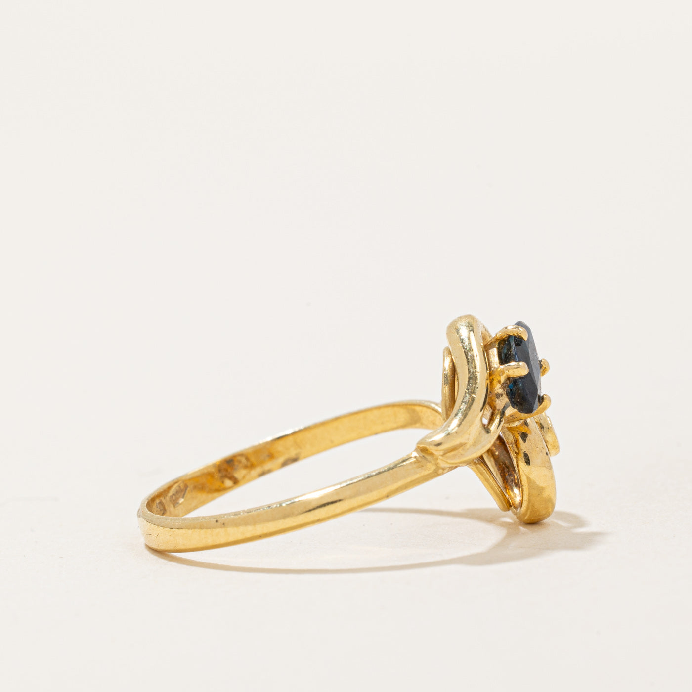 Sapphire & Diamond Bypass Ring | 0.25ct, 0.005ct | SZ 7.75 |