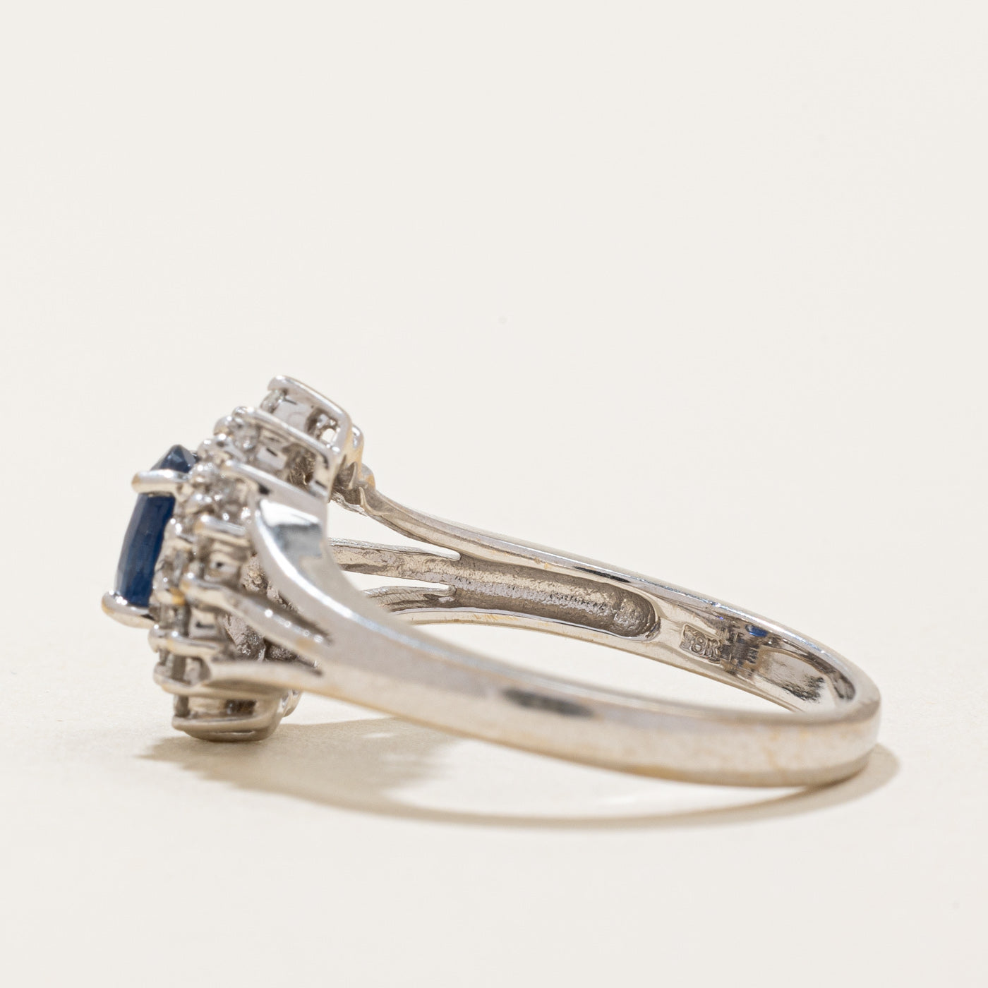 Sapphire & Diamond Halo Ring | 0.50ct, 0.27ctw | SZ 6.5 |