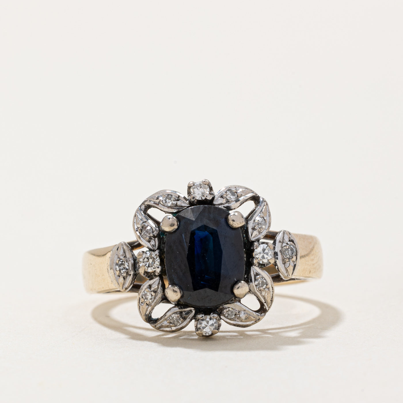 Sapphire & Diamond Cocktail Ring | 1.20ct, 0.10ctw | SZ 6.25 |
