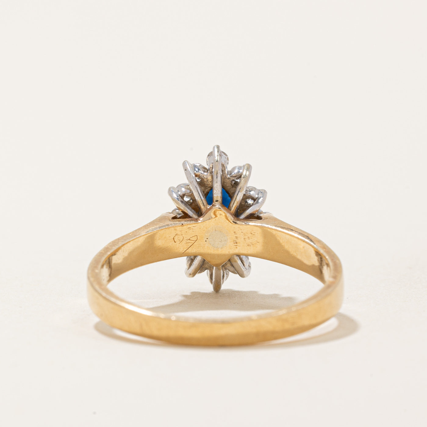 Sapphire & Diamond Halo Ring | 0.40ct, 0.26ctw | SZ 7.75 |