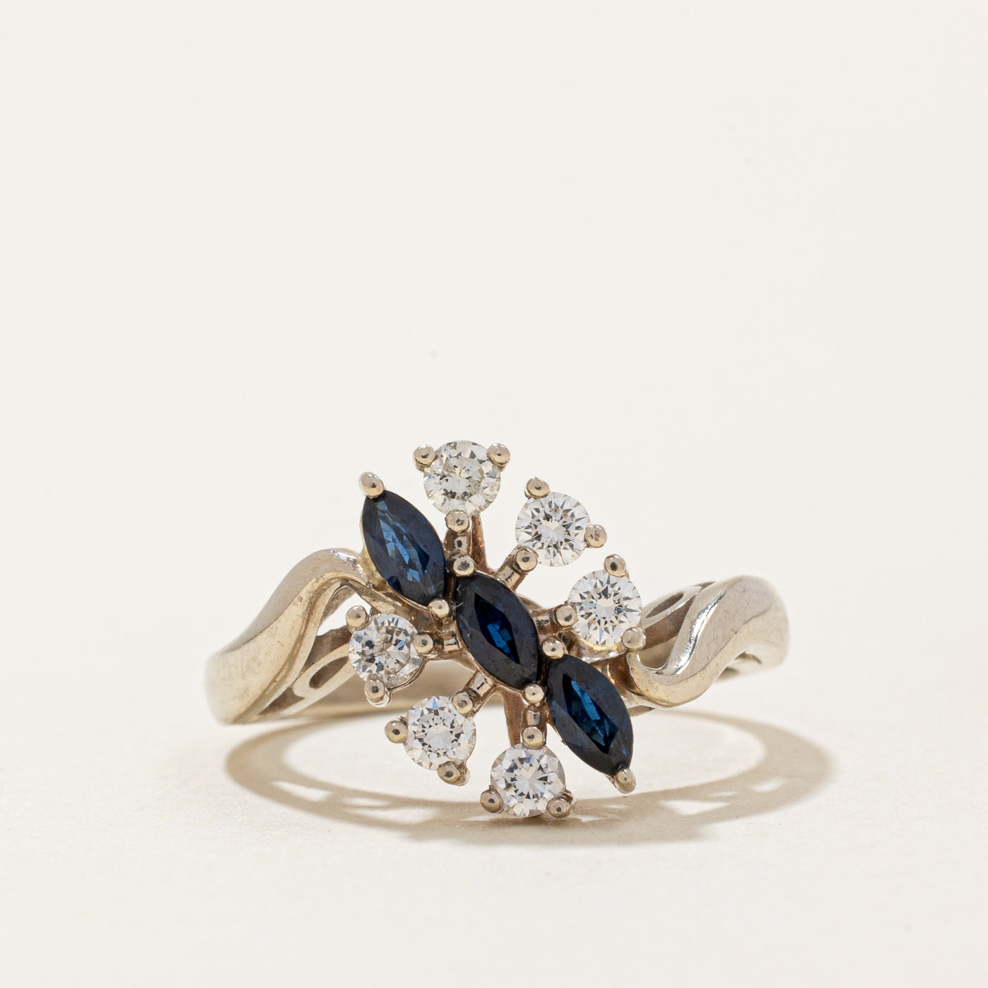 Diamond & Sapphire Cocktail Ring | 0.21ctw, 0.16ctw | SZ 4 |