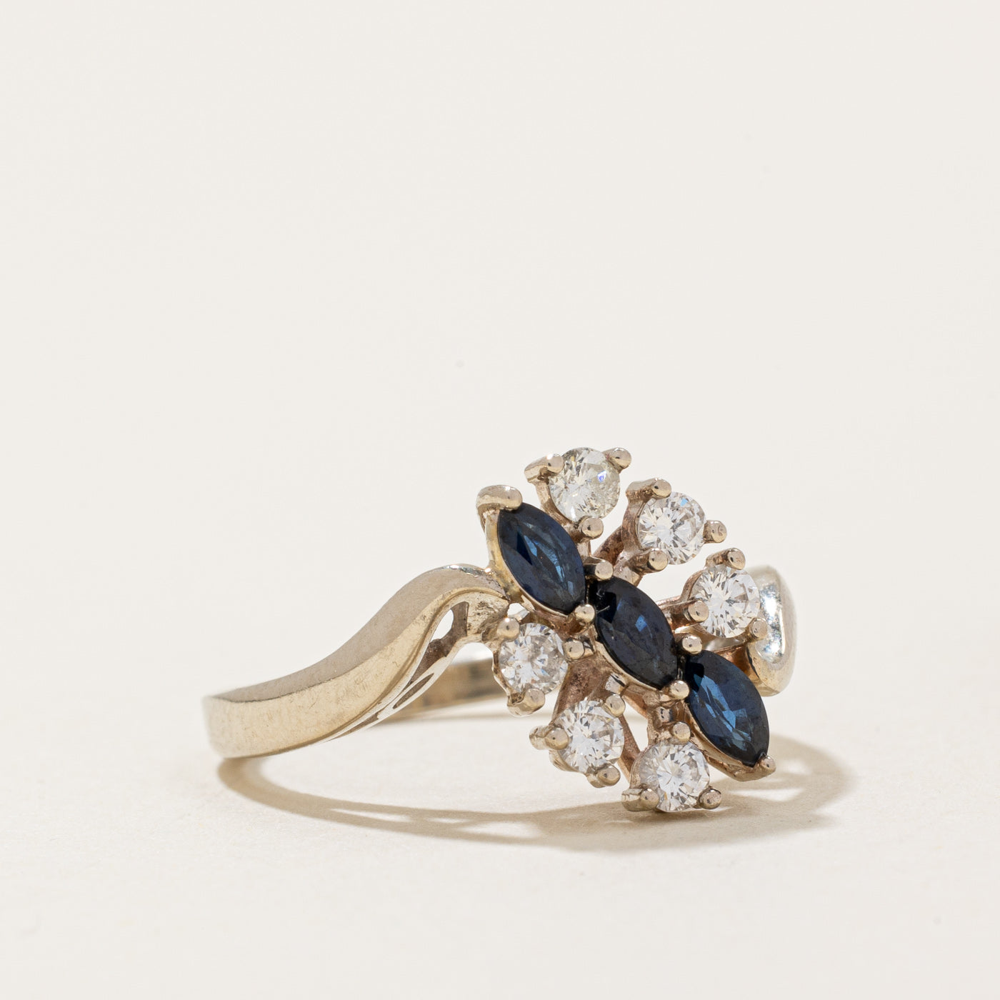 Diamond & Sapphire Cocktail Ring | 0.21ctw, 0.16ctw | SZ 4 |