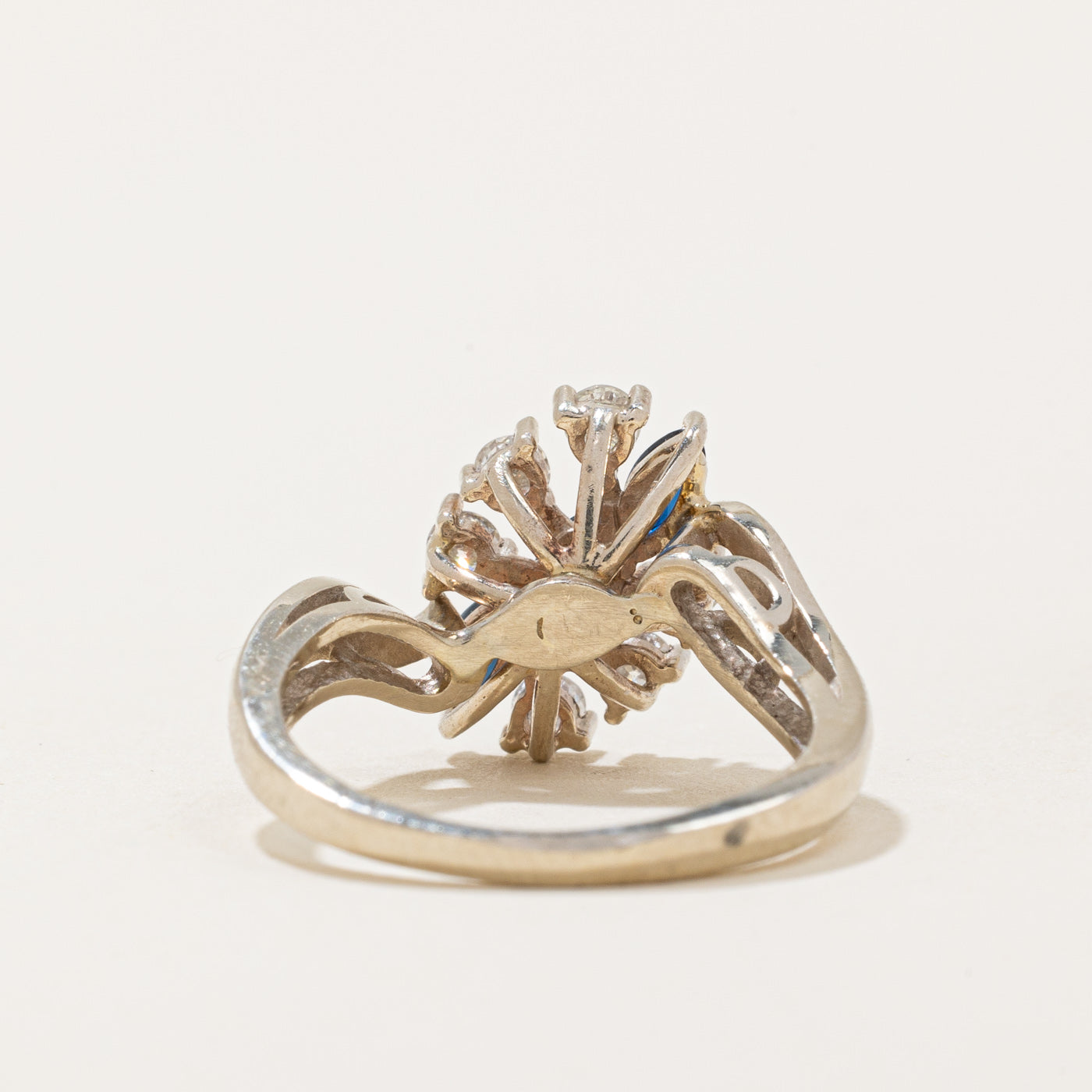 Diamond & Sapphire Cocktail Ring | 0.21ctw, 0.16ctw | SZ 4 |