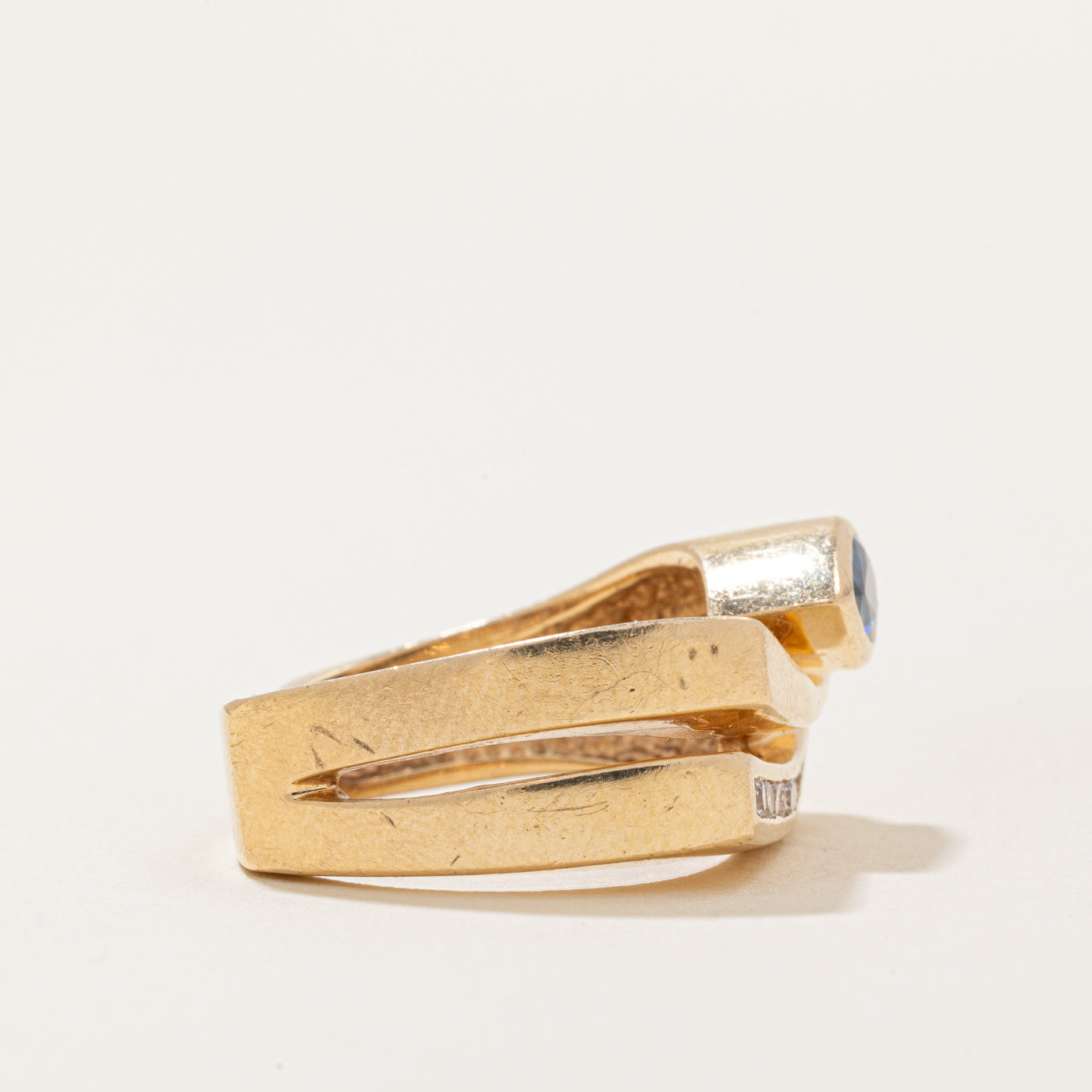 Sapphire & Diamond Cocktail Ring | 0.35ctw, 0.11ctw | SZ 6 |