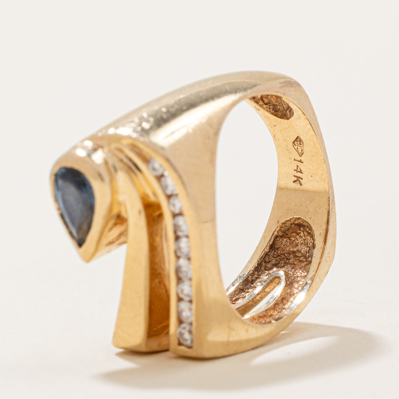 Sapphire & Diamond Cocktail Ring | 0.35ctw, 0.11ctw | SZ 6 |