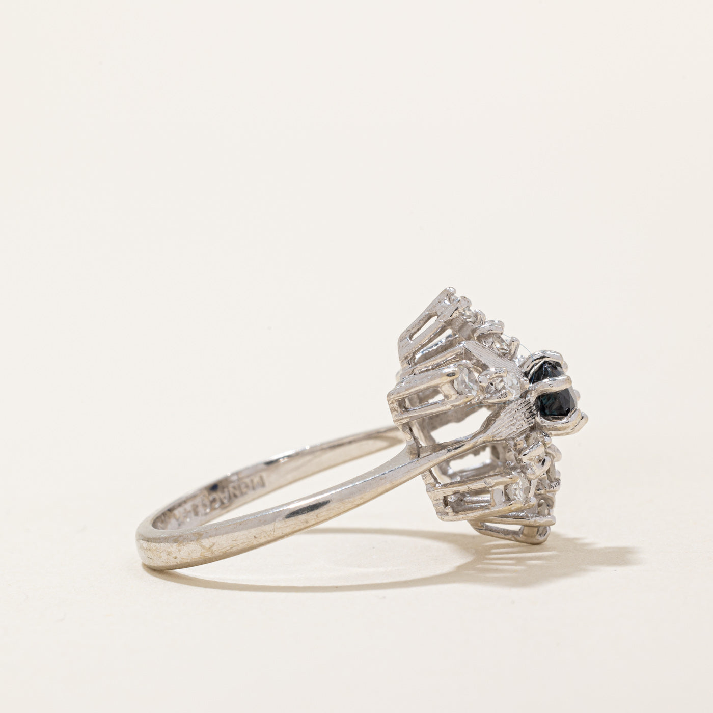 Sapphire & Diamond Snowflake Ring | 0.55ct, 0.35ctw | SZ 7.25 |