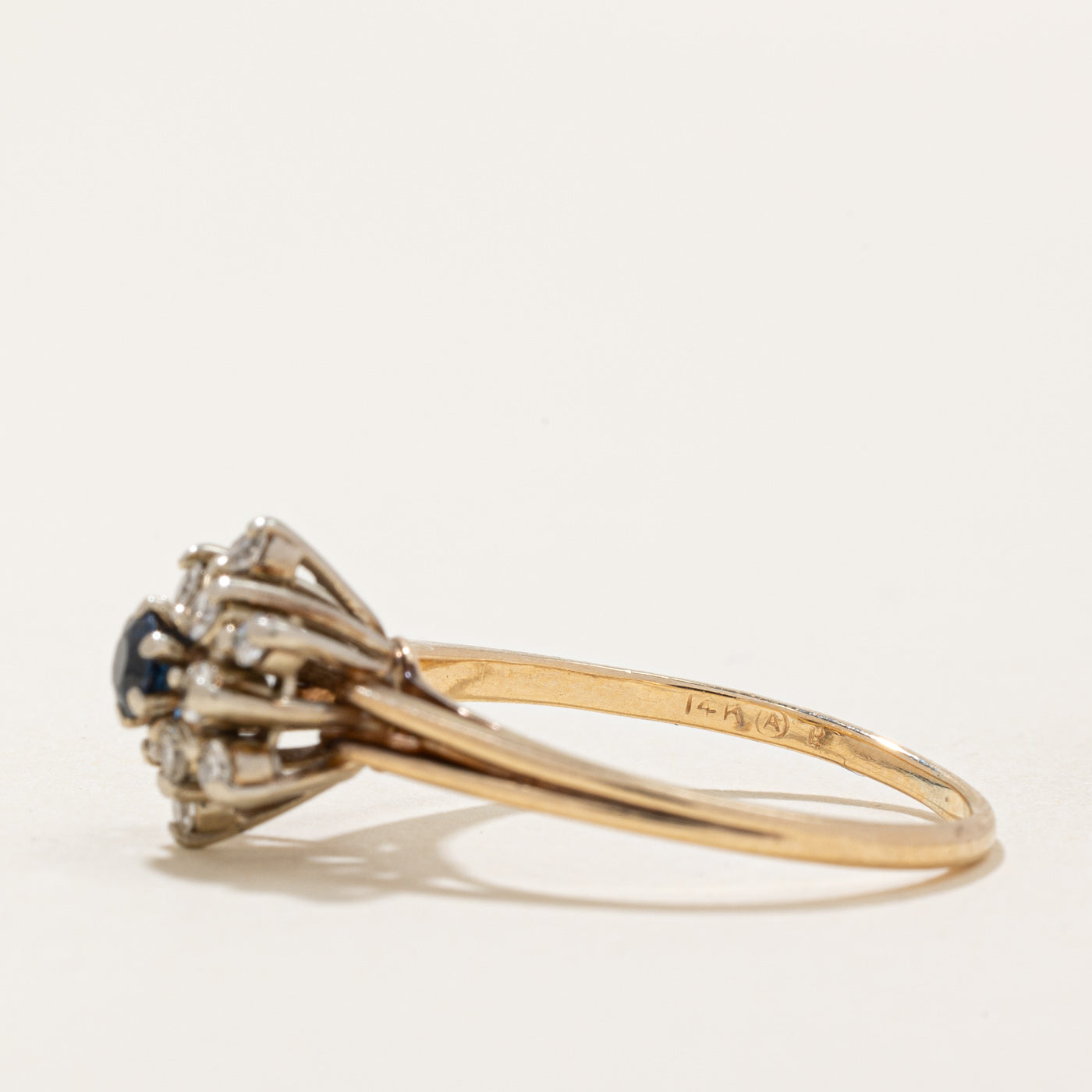 Sapphire & Diamond Cluster Ring | 0.14ct, 0.22ctw | SZ 8.25 |