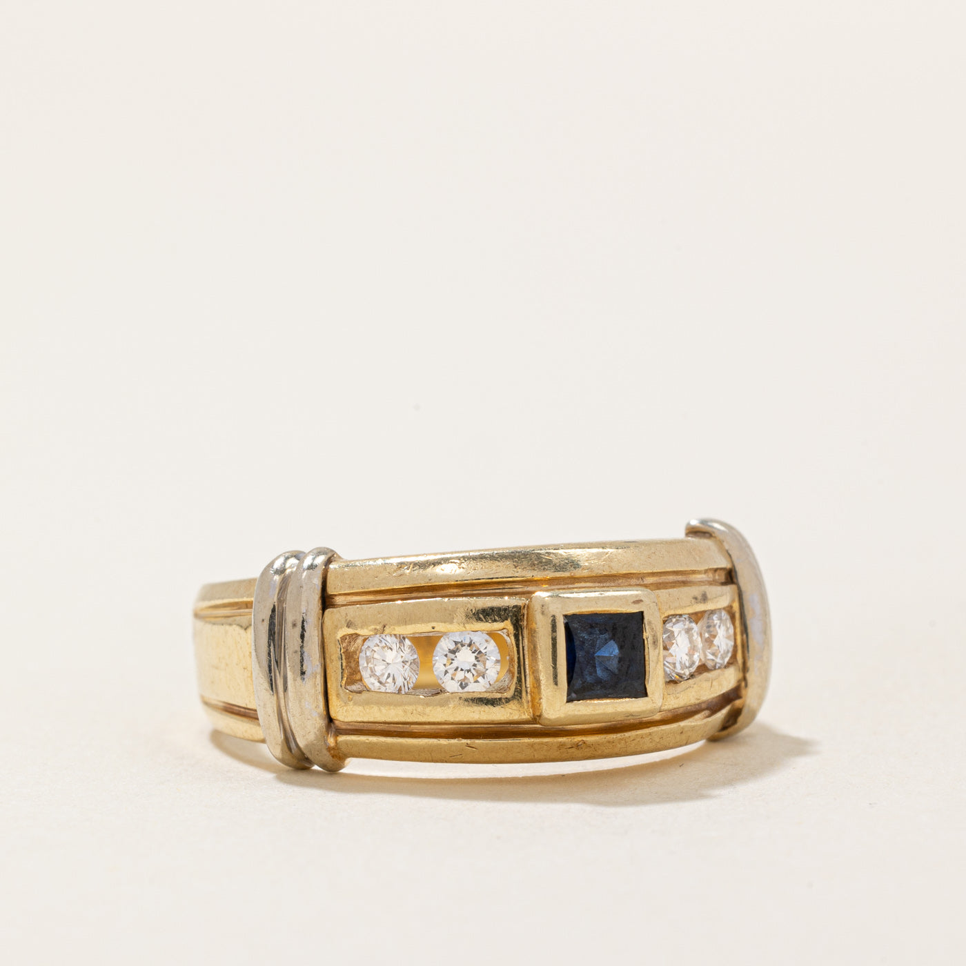 Diamond & Sapphire Cocktail Ring | 0.20ctw, 0.17ct | SZ 7.5 |