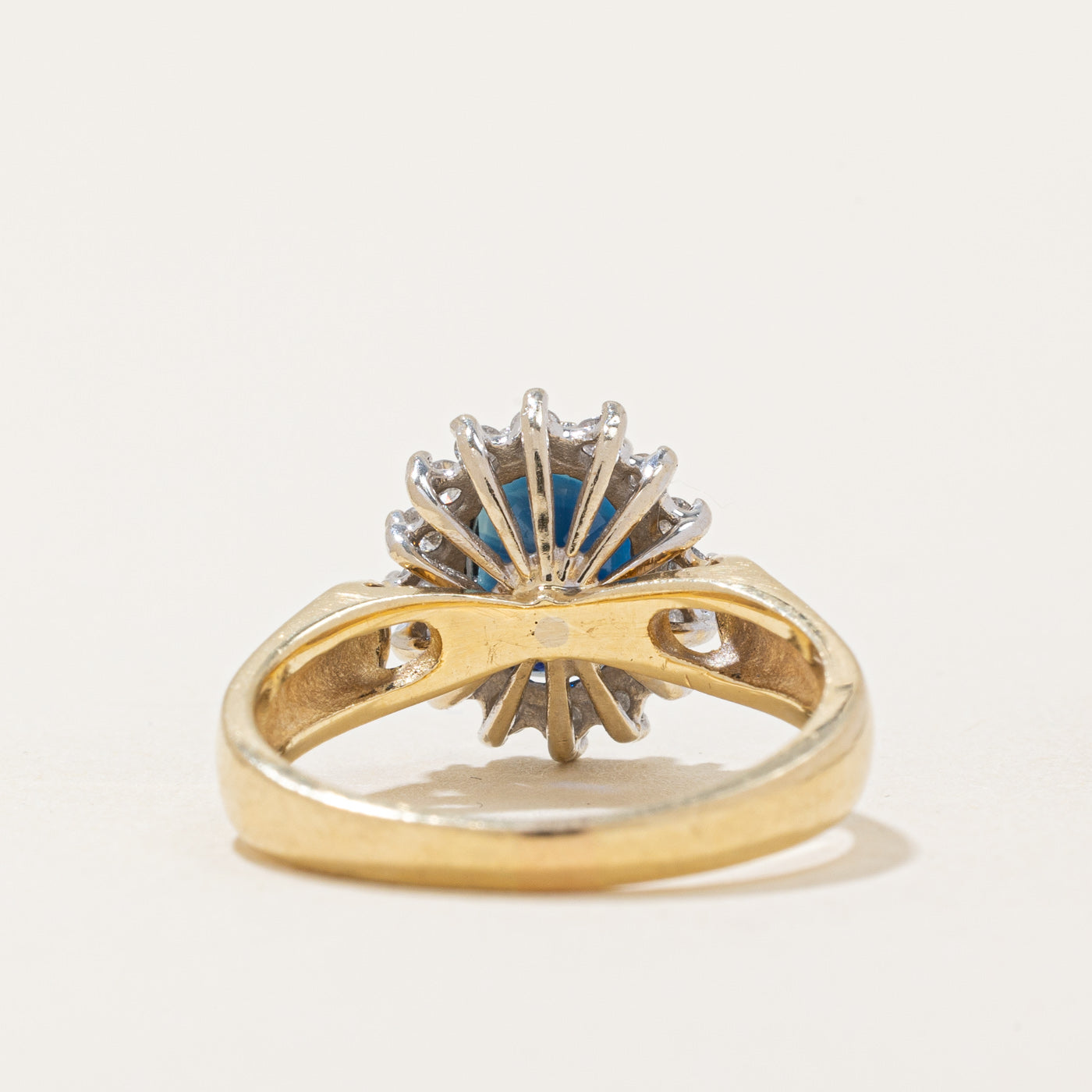 Sapphire & Diamond Halo Ring | 1.75ct, 0.16ctw | SZ 6 |