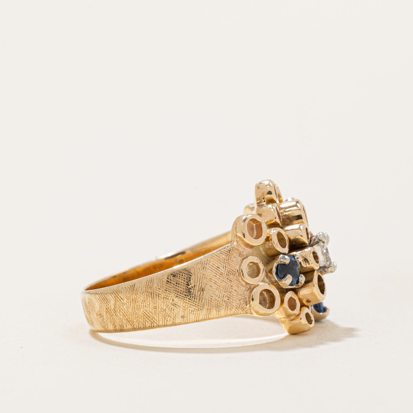 Sapphire & Diamond Abstract Ring | 0.23ctw, 0.19ct | SZ 7.25 |