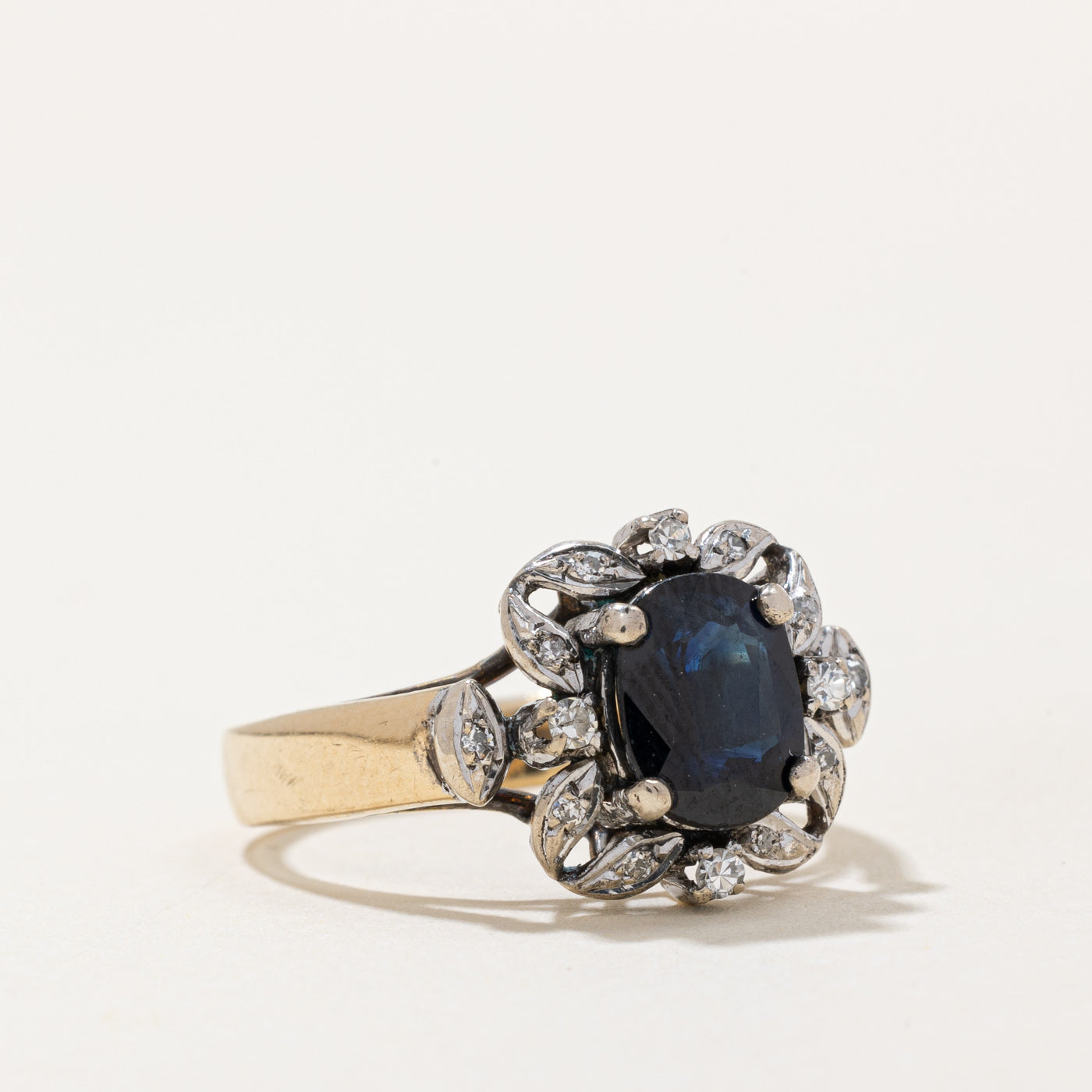 Sapphire & Diamond Cocktail Ring | 1.20ct, 0.10ctw | SZ 6.25 |