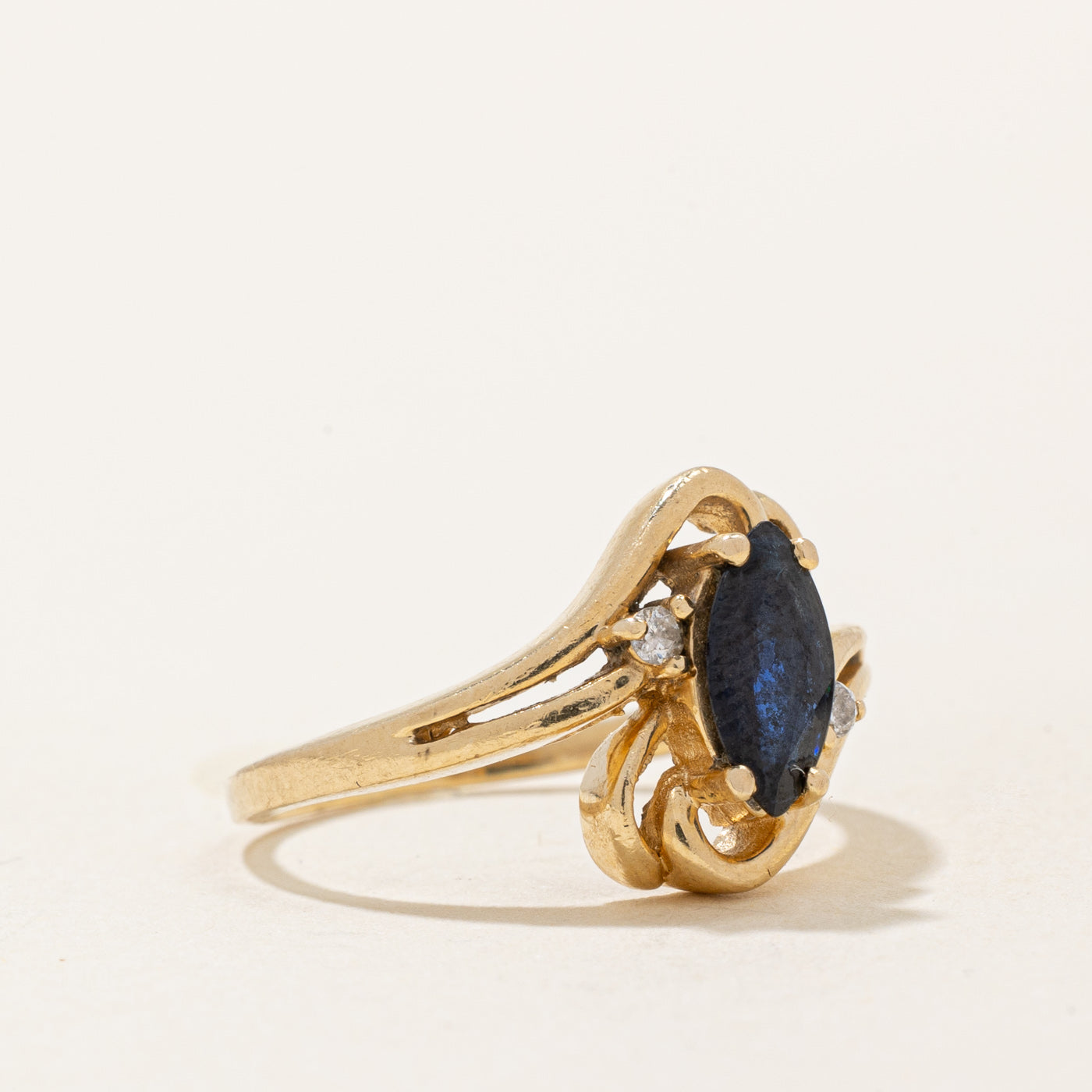 Sapphire & Diamond Cocktail Ring | 0.35ct, 0.01ctw | SZ 4.25 |
