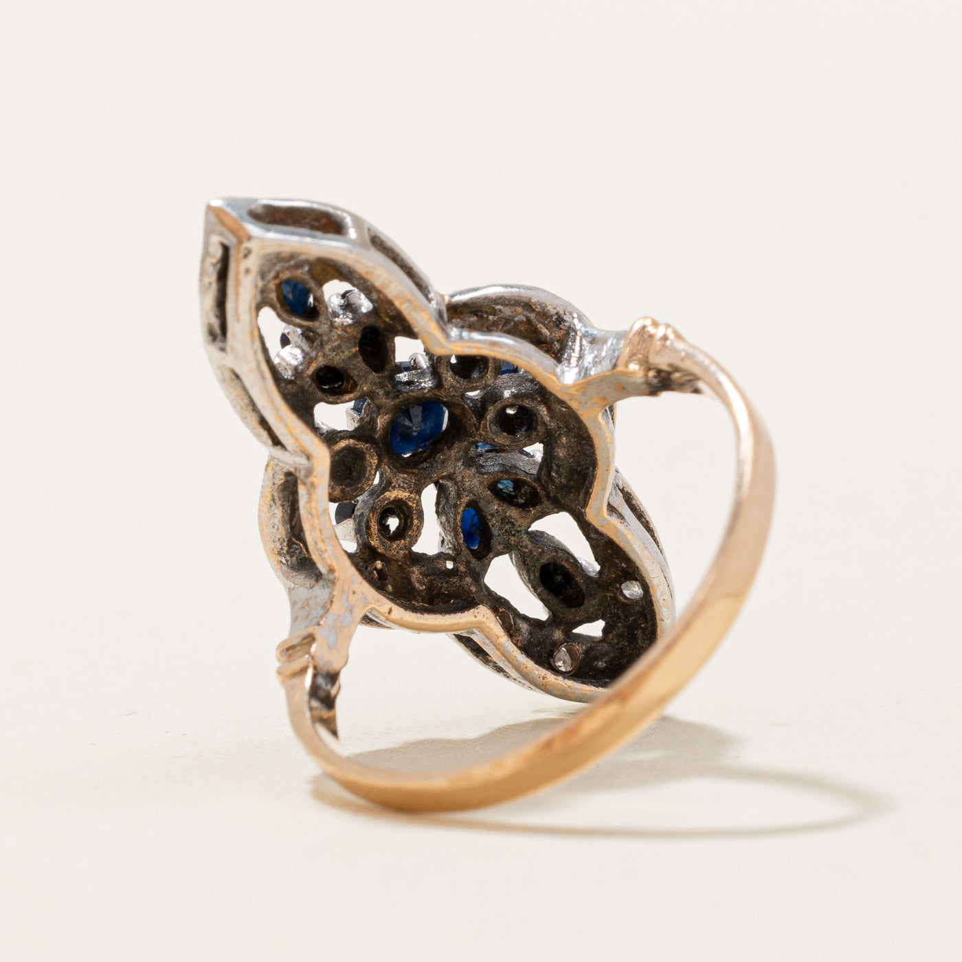 Sapphire & Diamond Cocktail Ring | 0.40ctw, 0.07ctw | SZ 6 |