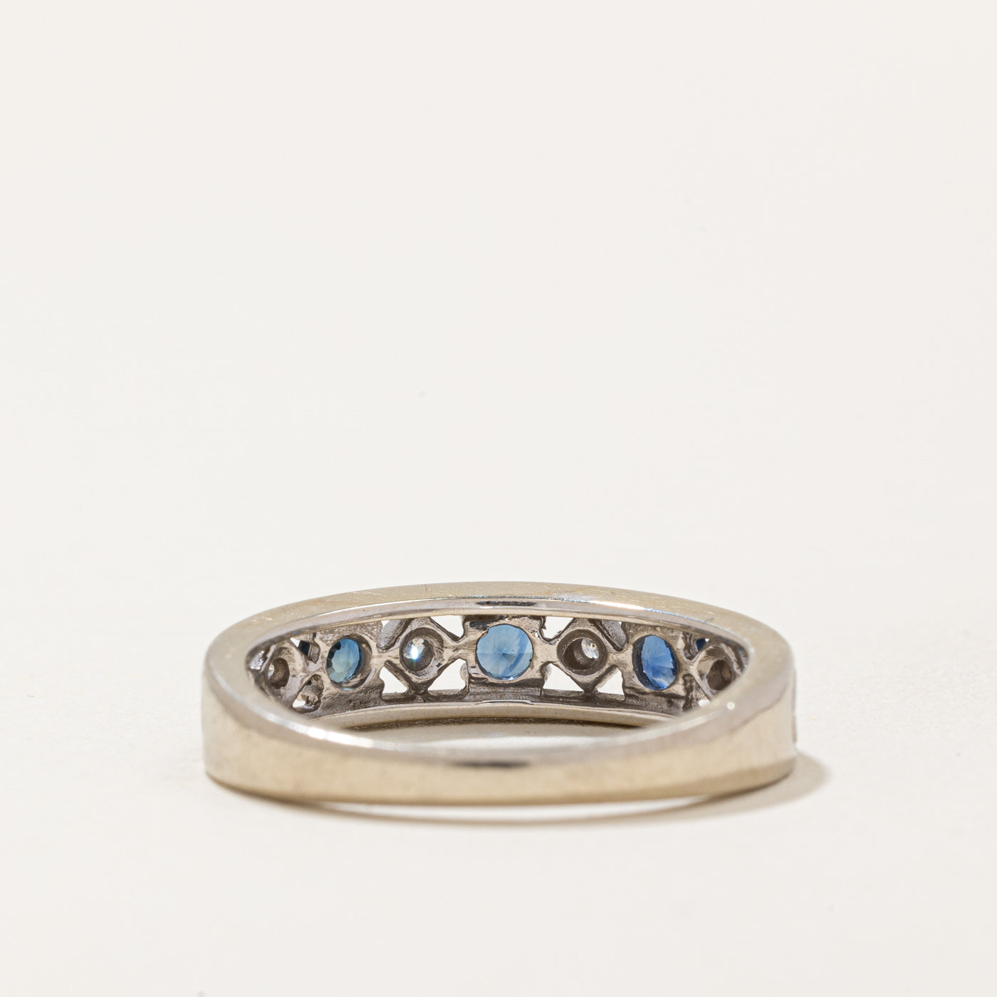 Sapphire & Diamond Lattice Ring | 0.36ctw, 0.02ctw | SZ 6.5 |