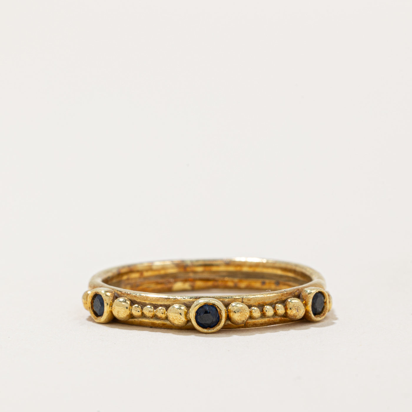 Bague trois saphirs | 0,09 ct | Taille 7 |