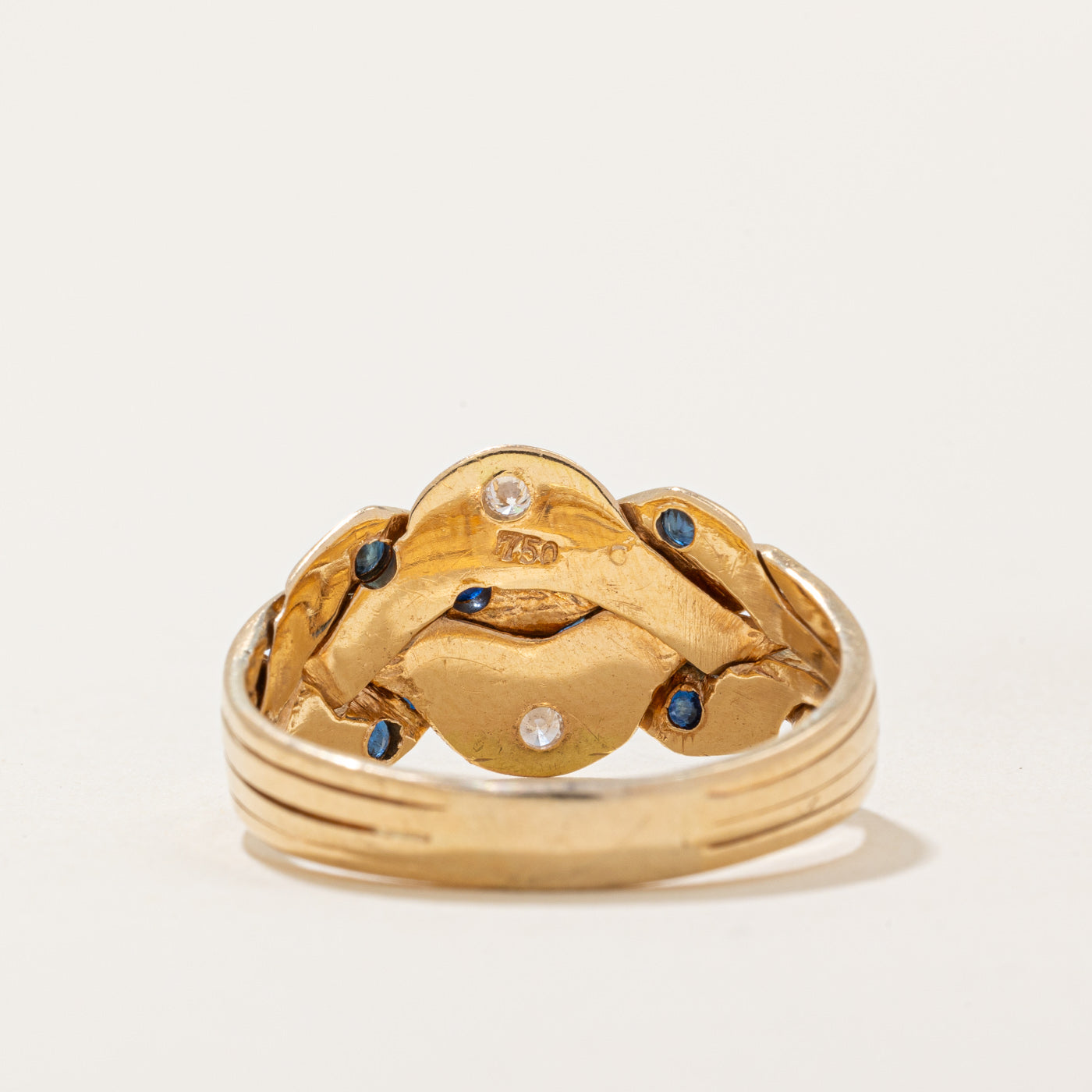 Sapphire & Diamond Solved Puzzle Ring | 0.32ctw, 0.04ctw | SZ 9 |