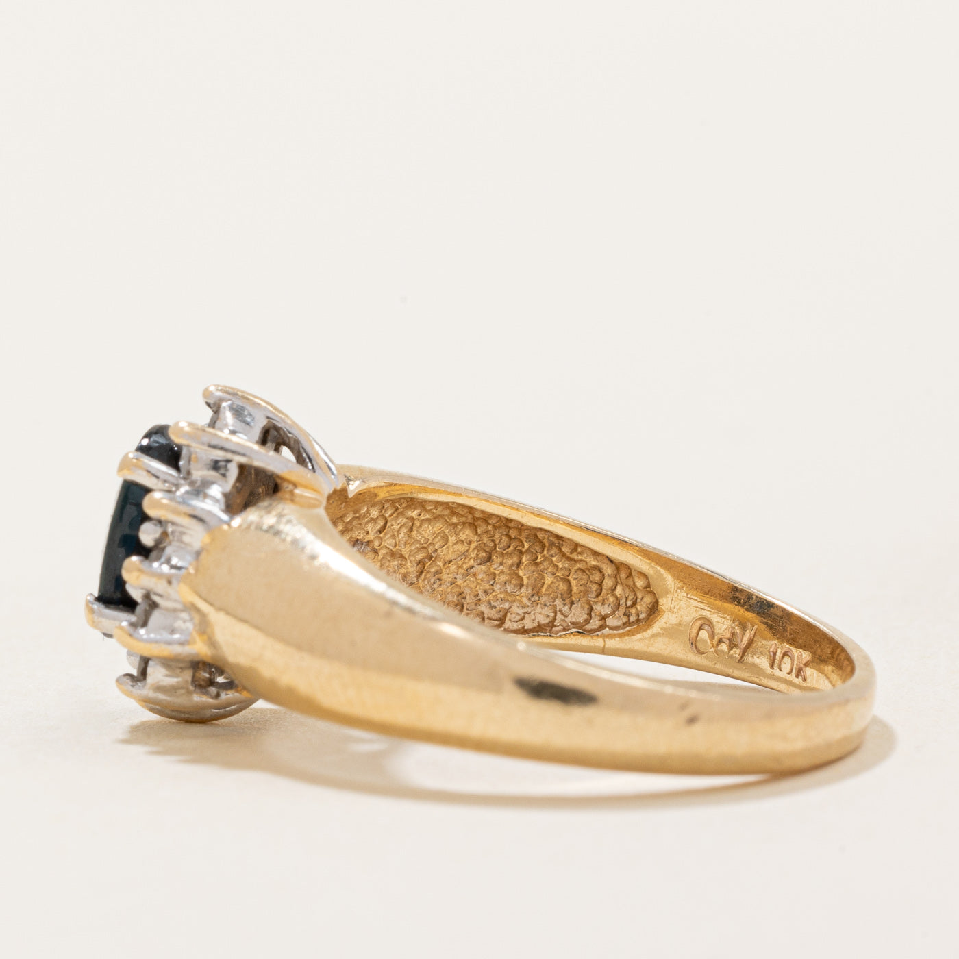 Sapphire & Diamond Halo Ring | 1.00ct, 0.11ctw | SZ 6.75 |