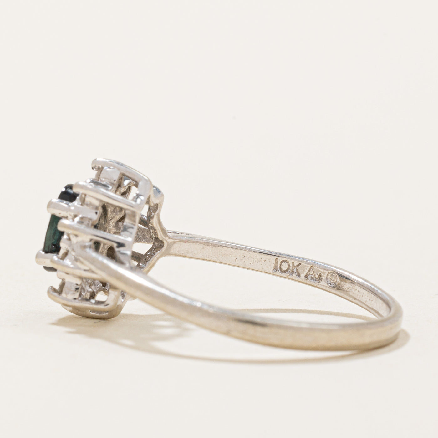 Sapphire & Diamond Halo Ring | 0.50ct, 0.05ctw | SZ 6.5 |