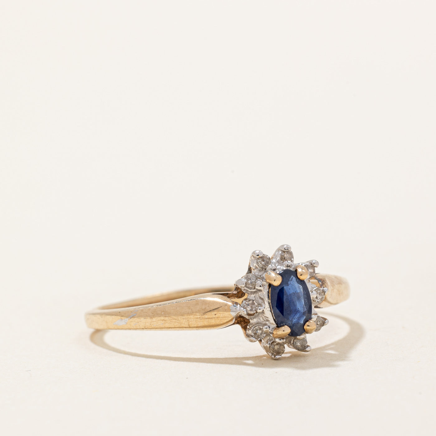Sapphire & Diamond Halo Ring | 0.25ct, 0.05ctw | SZ 9.25 |
