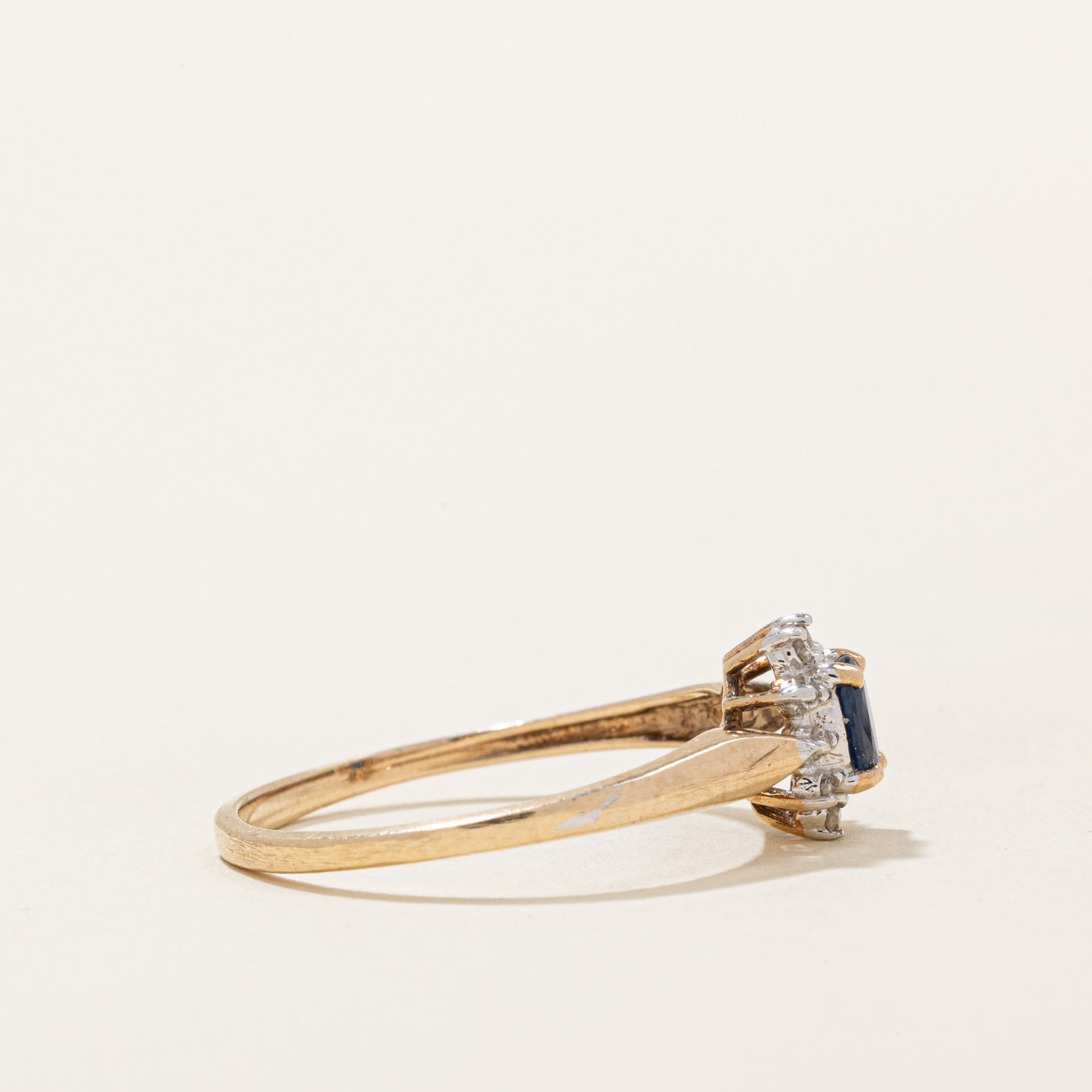 Sapphire & Diamond Halo Ring | 0.25ct, 0.05ctw | SZ 9.25 |