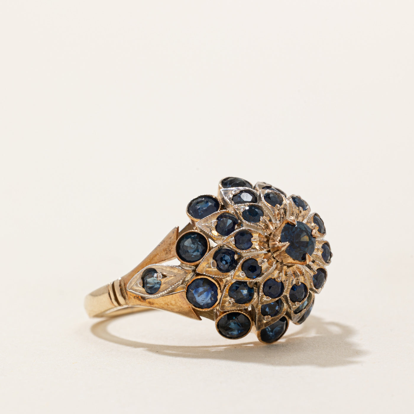 High Set Sapphire Cocktail Ring | 1.40ctw | SZ 5.75 |