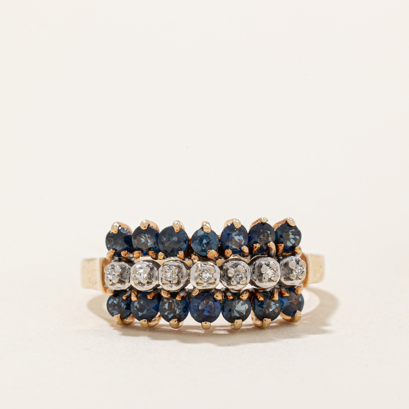 Sapphire & Diamond High Set Ring | 0.70ctw, 0.02ctw | SZ 7.75 |
