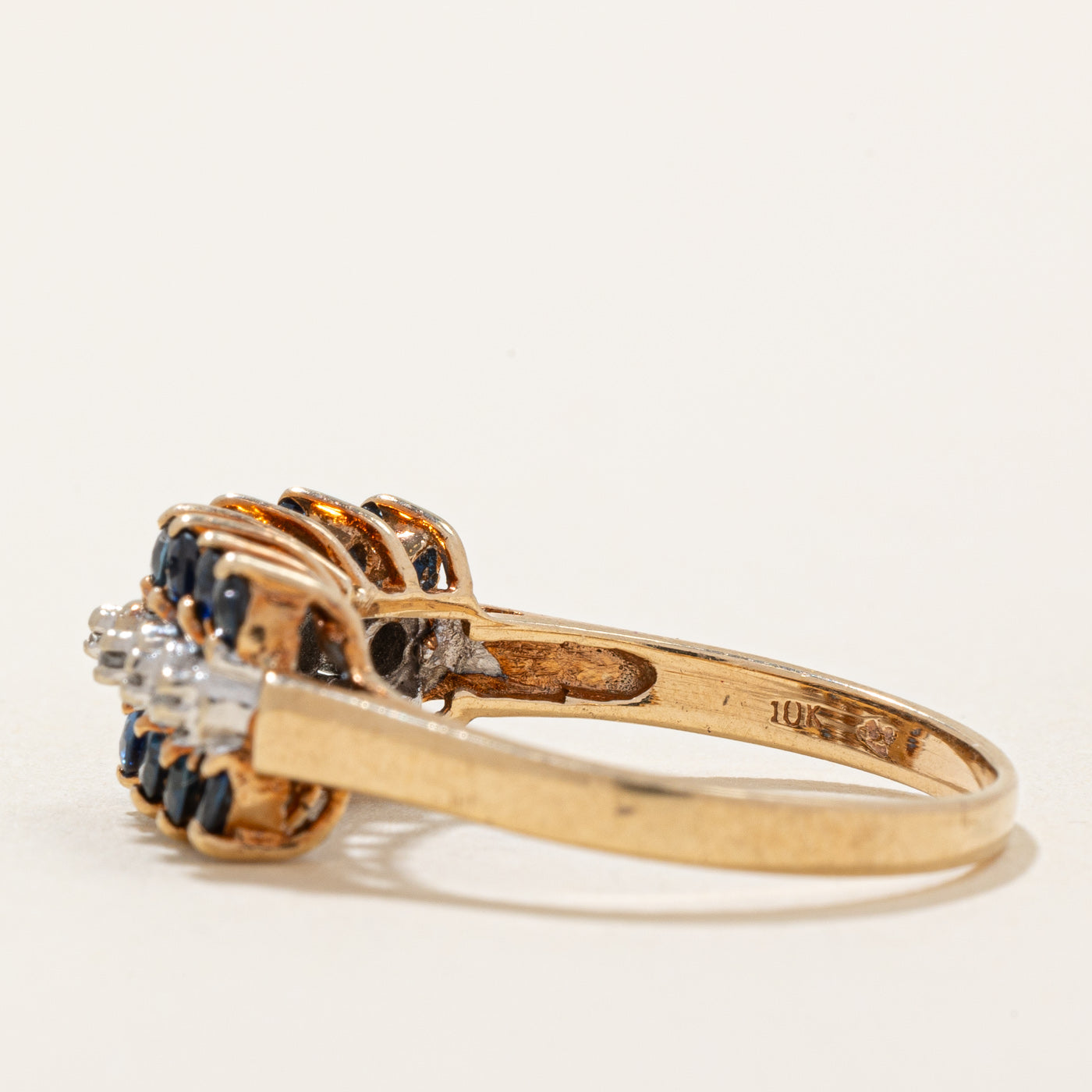 Sapphire & Diamond High Set Ring | 0.70ctw, 0.02ctw | SZ 7.75 |