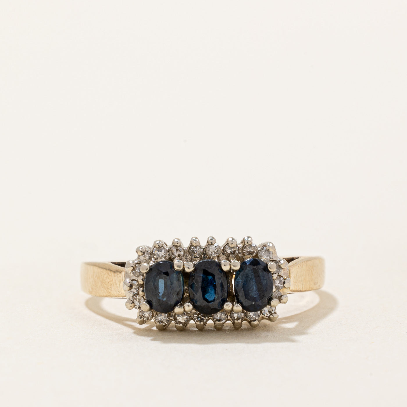 Sapphire & Diamond Halo Ring | 0.60ctw, 0.10ctw | SZ 6.75 |
