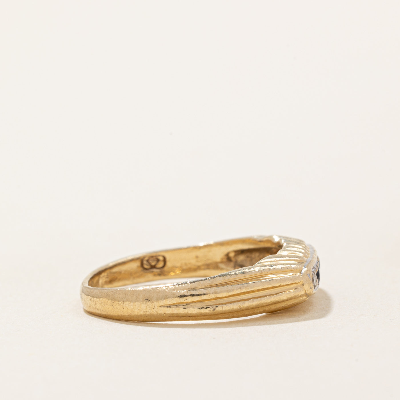 Bague saphir et diamants | 0,02 ct, 0,03 ct | Taille 5 |