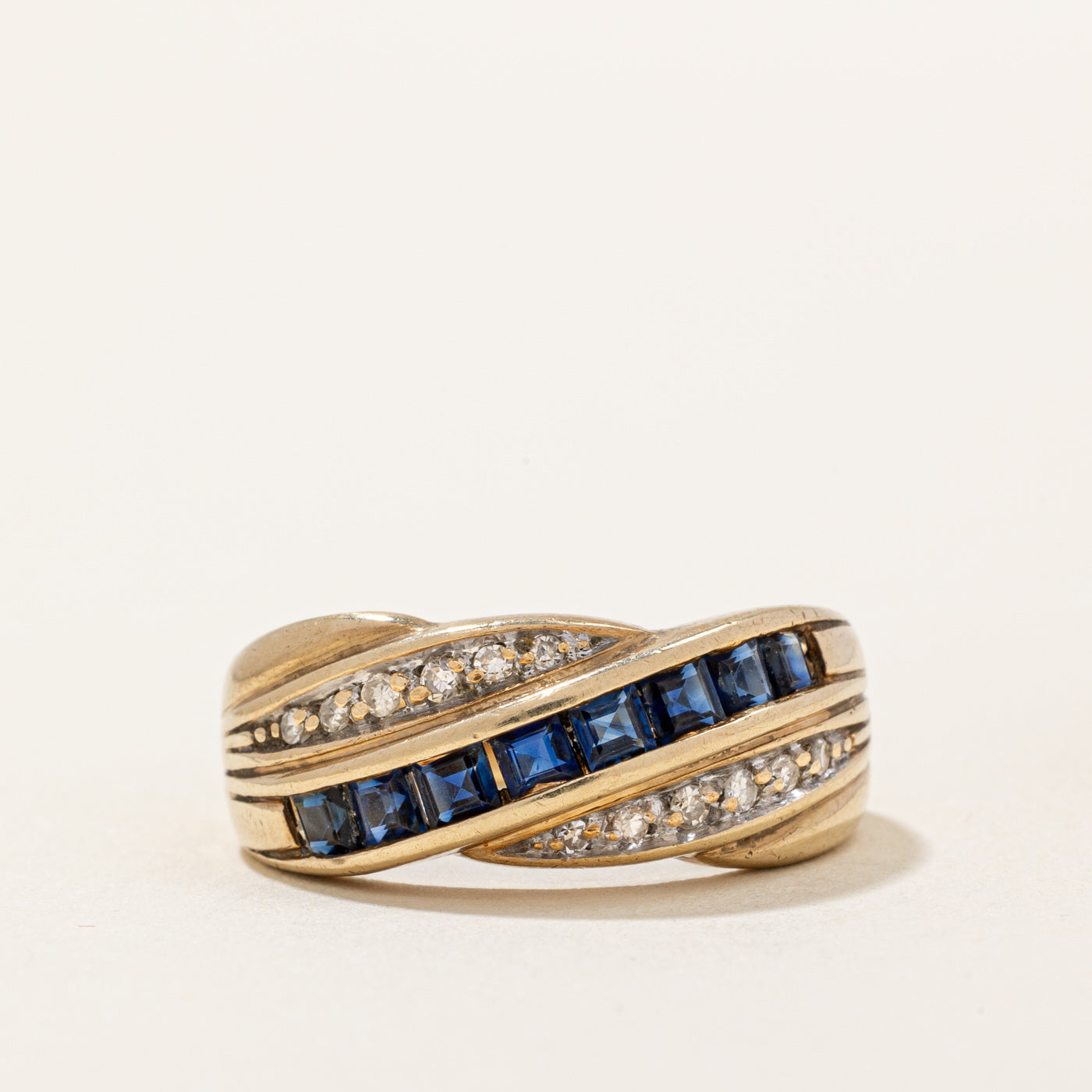 Sapphire & Diamond Waterfall Ring | 0.50ctw, 0.10ctw | SZ 7 |