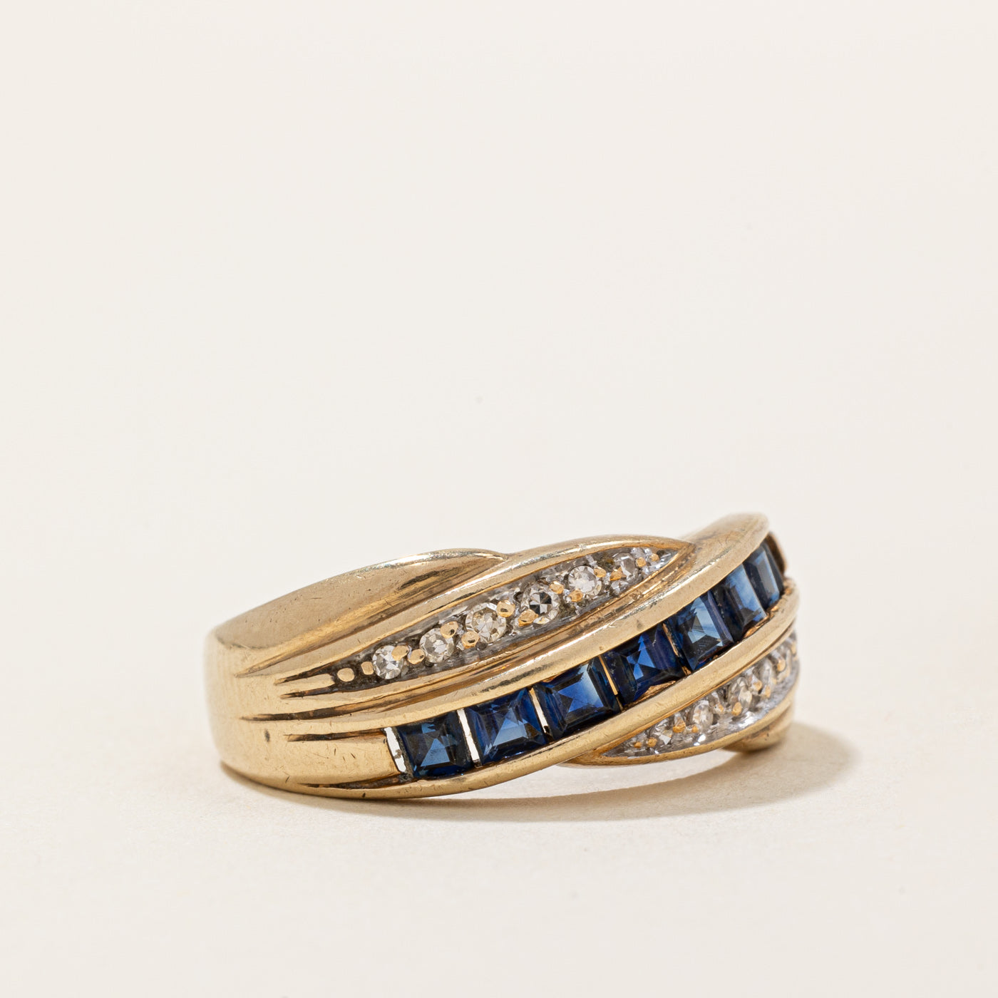 Sapphire & Diamond Waterfall Ring | 0.50ctw, 0.10ctw | SZ 7 |