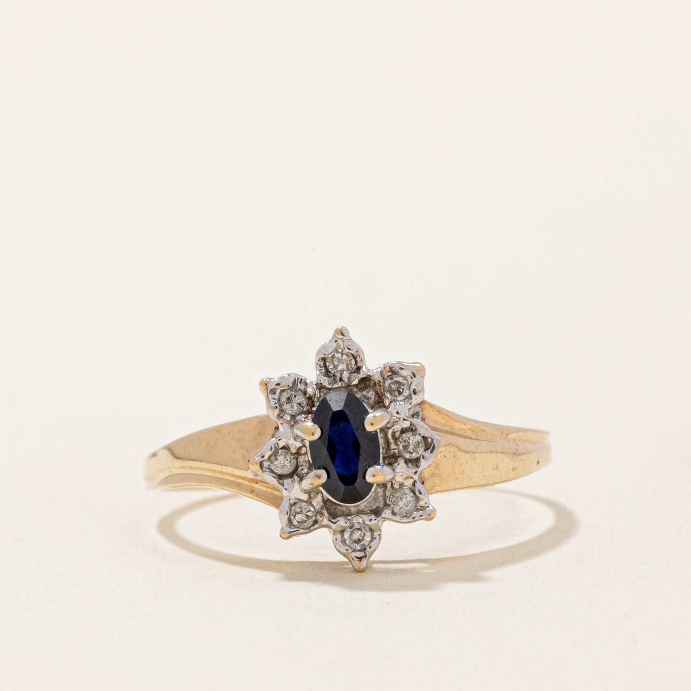 Synthetic Sapphire & Natural Diamond Ring | 0.20ct, 0.04ctw | SZ 7 |