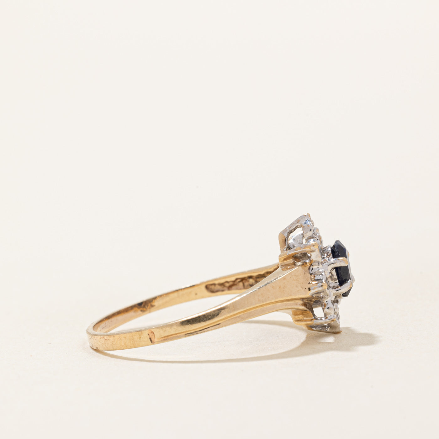 Synthetic Sapphire & Natural Diamond Ring | 0.20ct, 0.04ctw | SZ 7 |