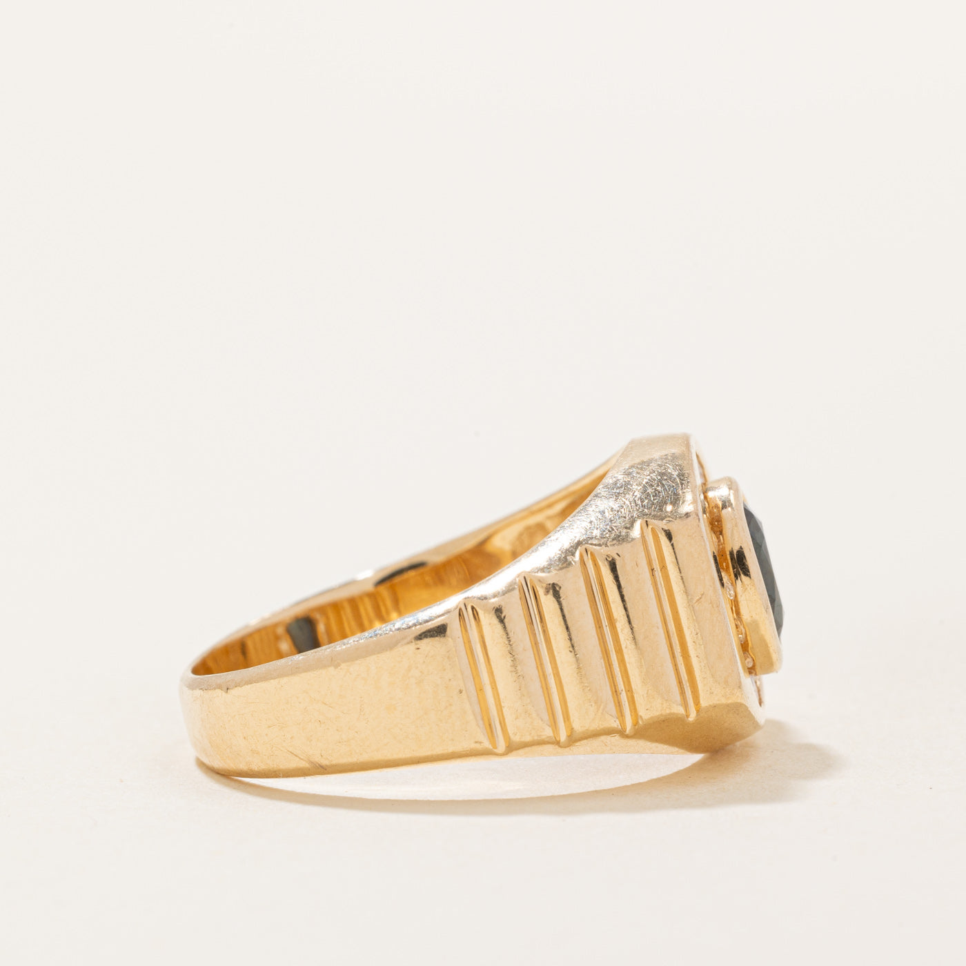 Sapphire & Diamond Halo Ring | 0.60ct, 0.12ctw | SZ 10 |