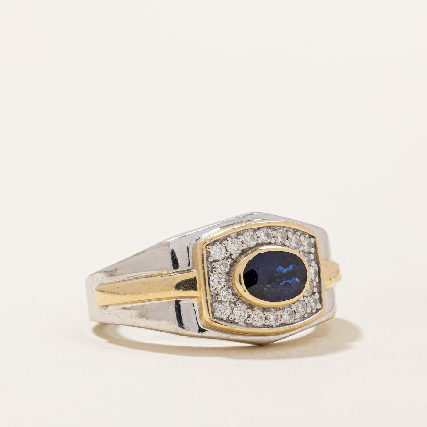 Sapphire & Diamond Halo Ring | 0.80ct, 0.20ctw | SZ 10 |
