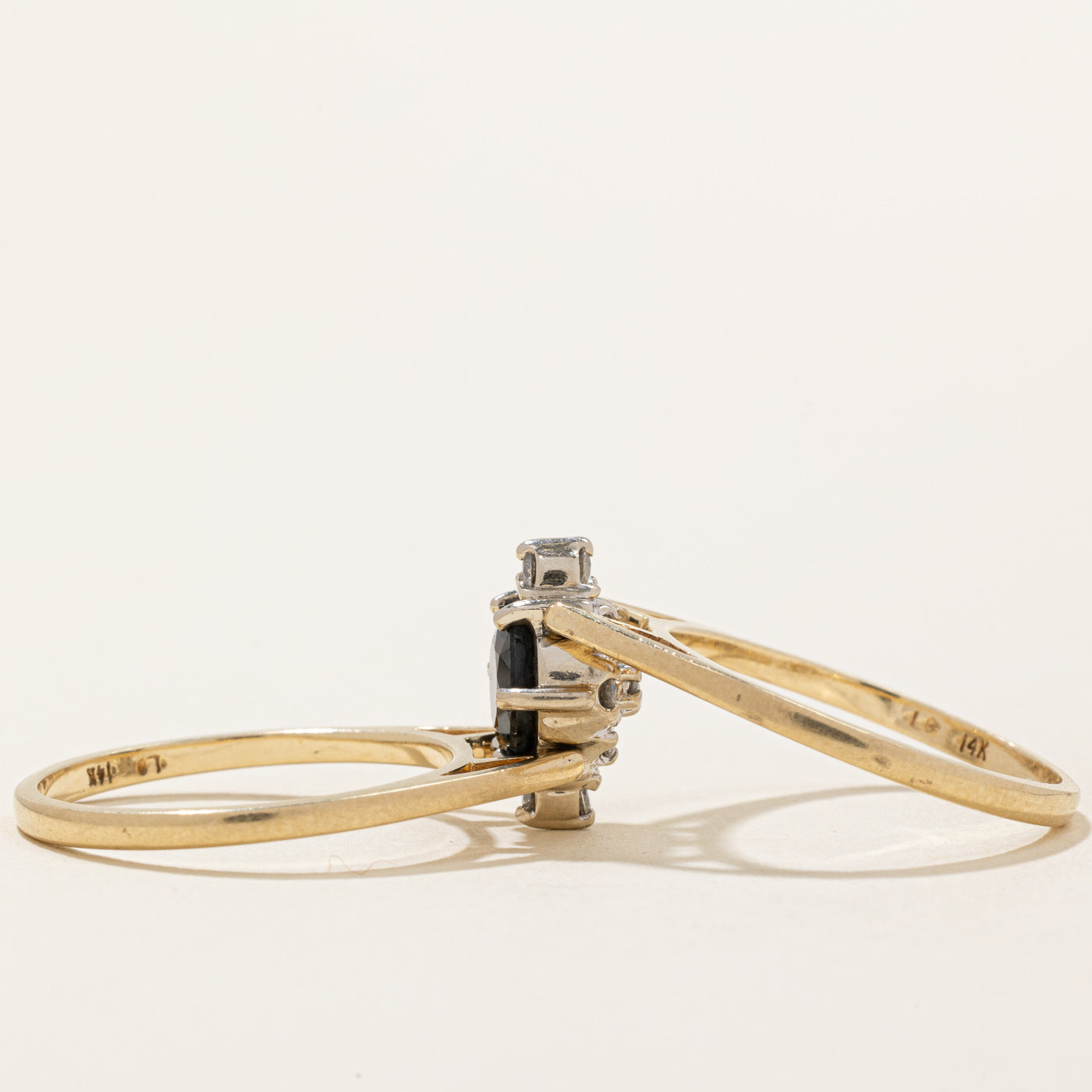 Sapphire & Diamond Flippable Ring | 0.75ct, 0.16ctw | SZ 6 |