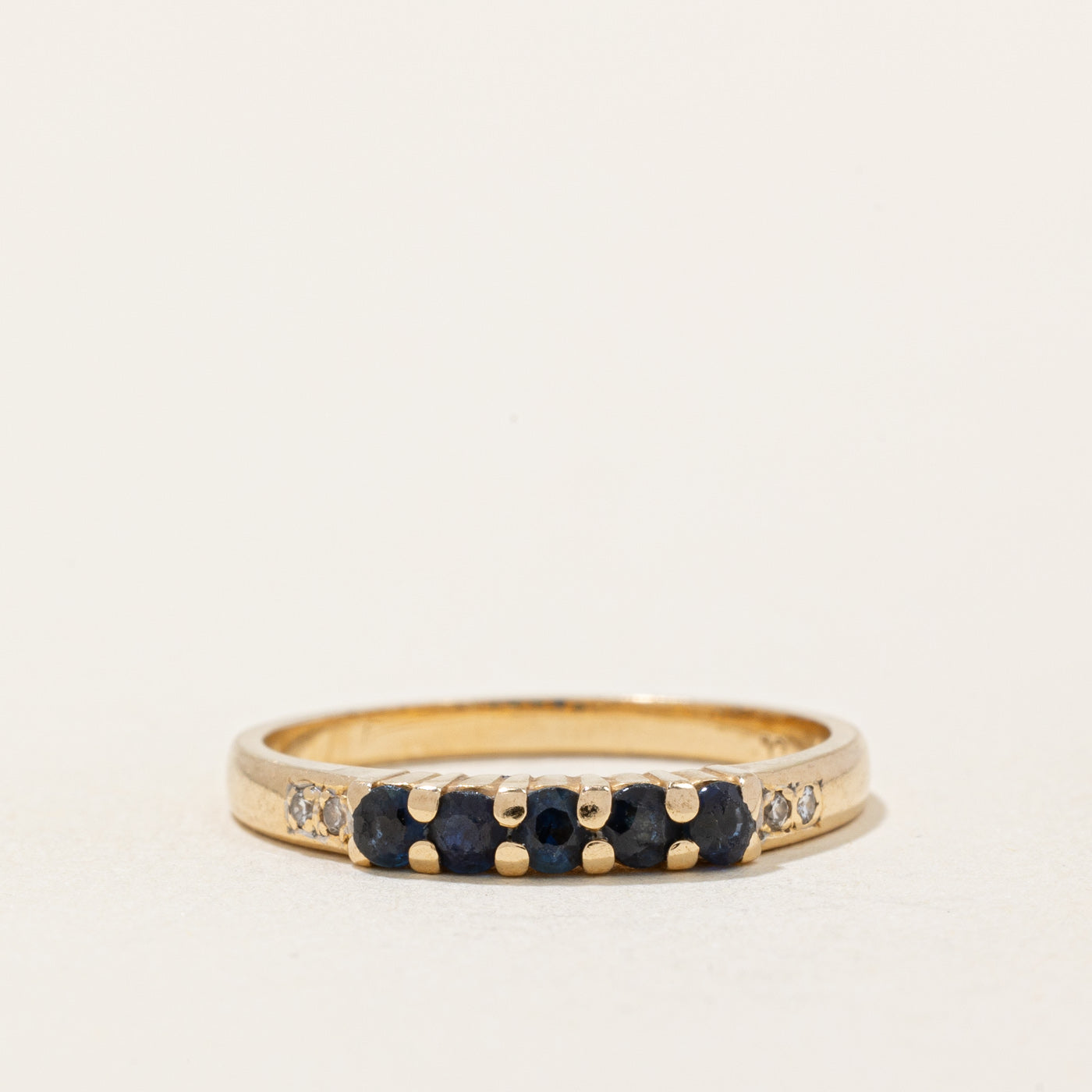 Sapphire & Diamond Ring | 0.03ctw, 0.02ctw | SZ 5.75 |