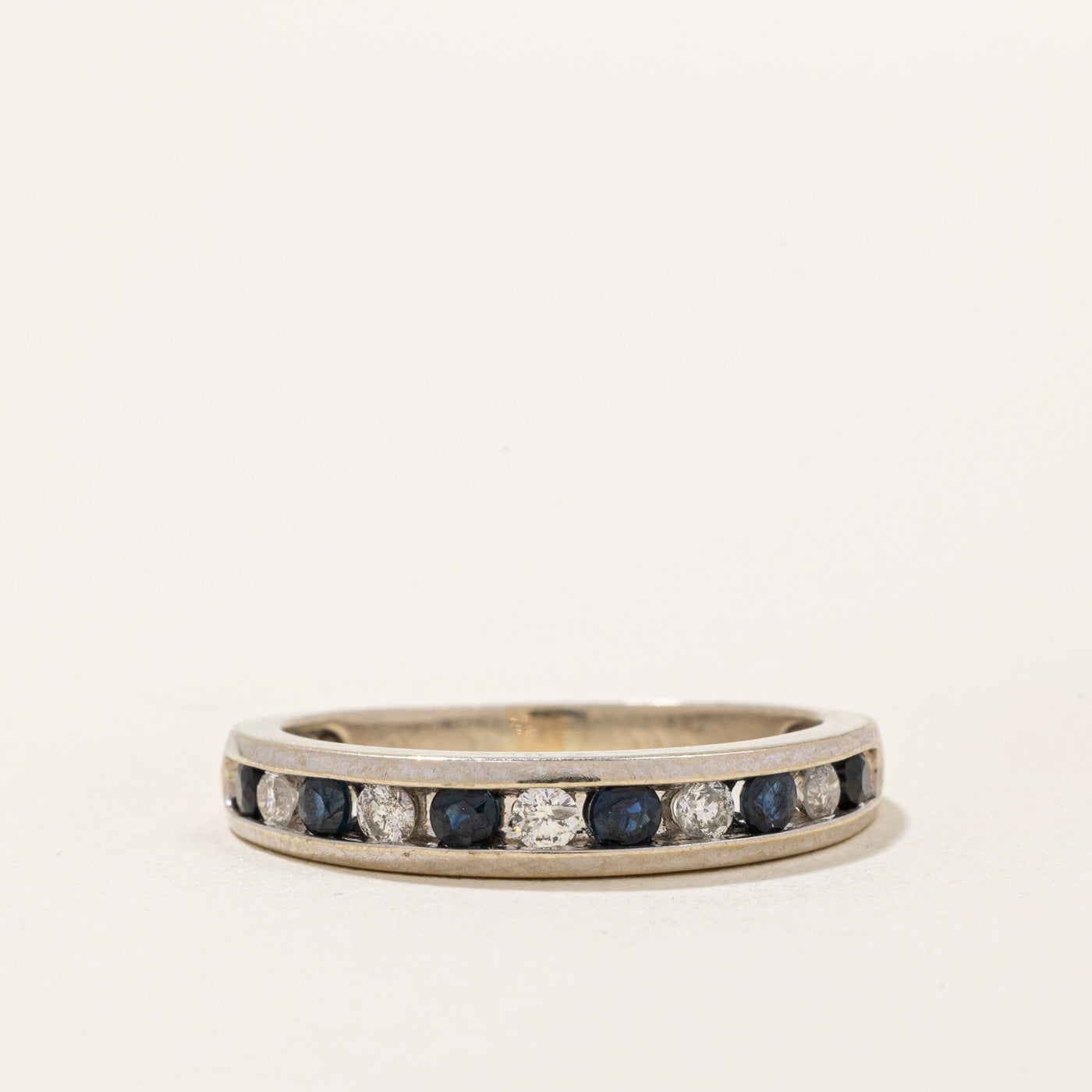 Channel Set Sapphire & Diamond Ring | 0.20ctw, 0.10ctw | SZ 7.75 |