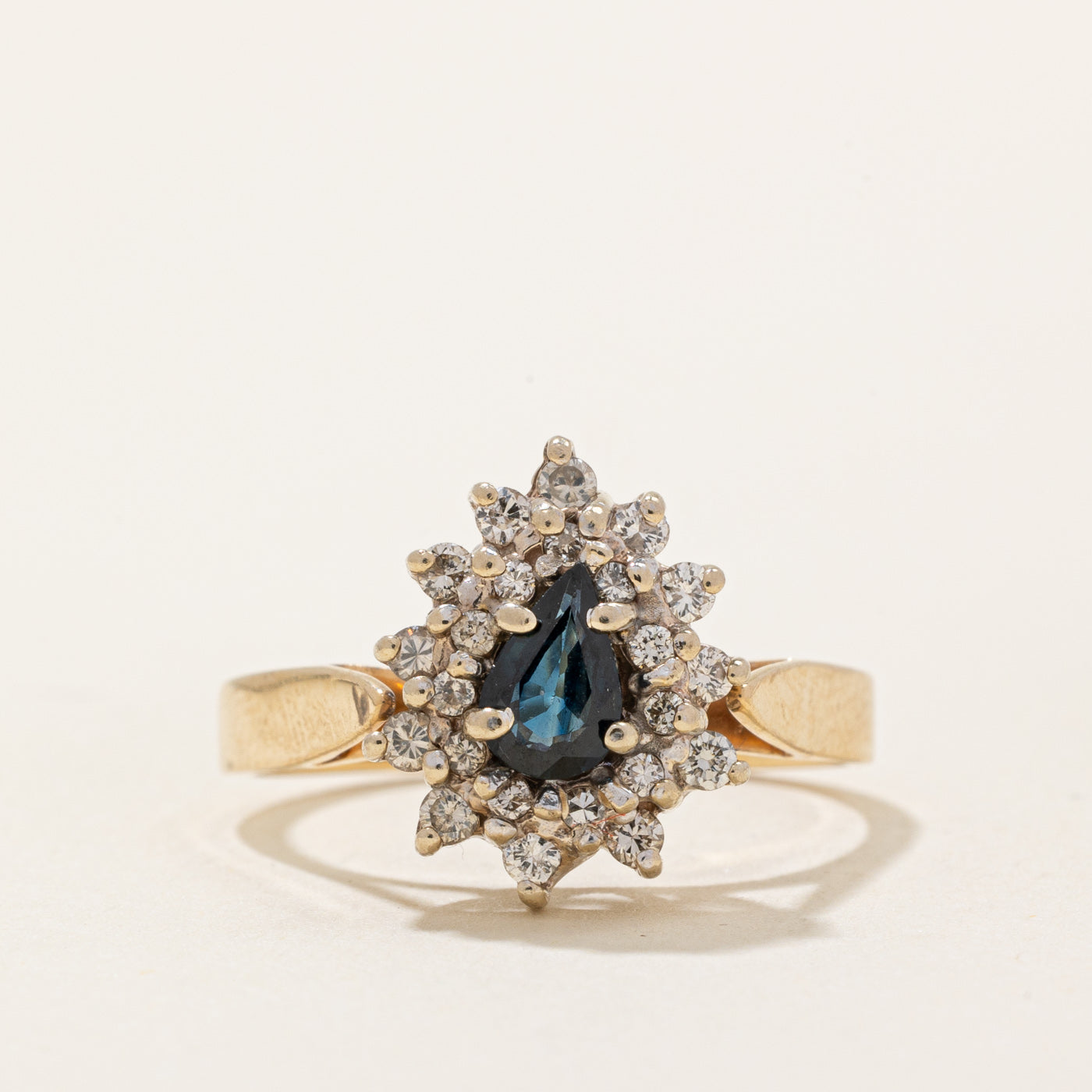 Sapphire & Diamond Halo Ring | 0.33ct, 0.24ctw | SZ 6.25 |