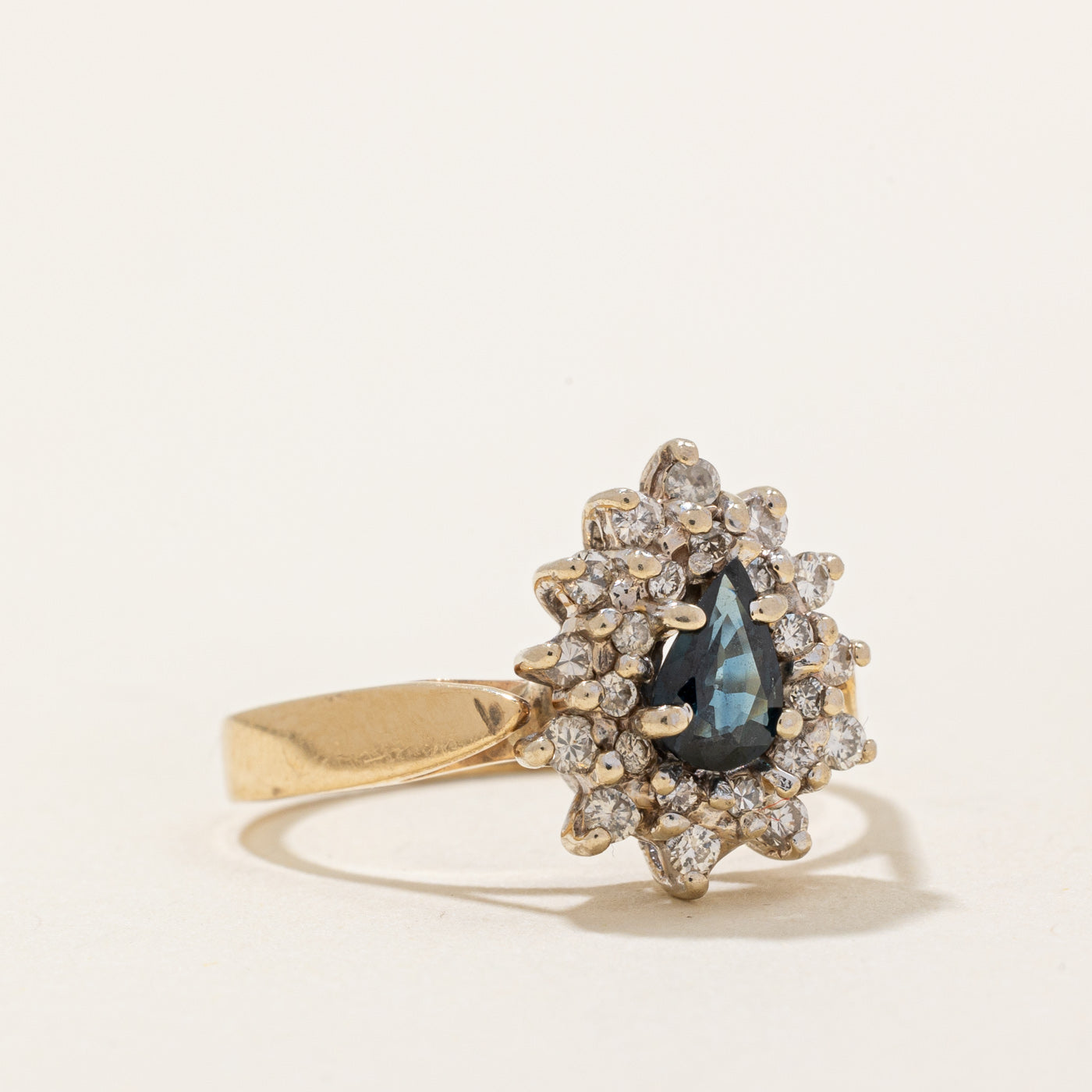 Sapphire & Diamond Halo Ring | 0.33ct, 0.24ctw | SZ 6.25 |