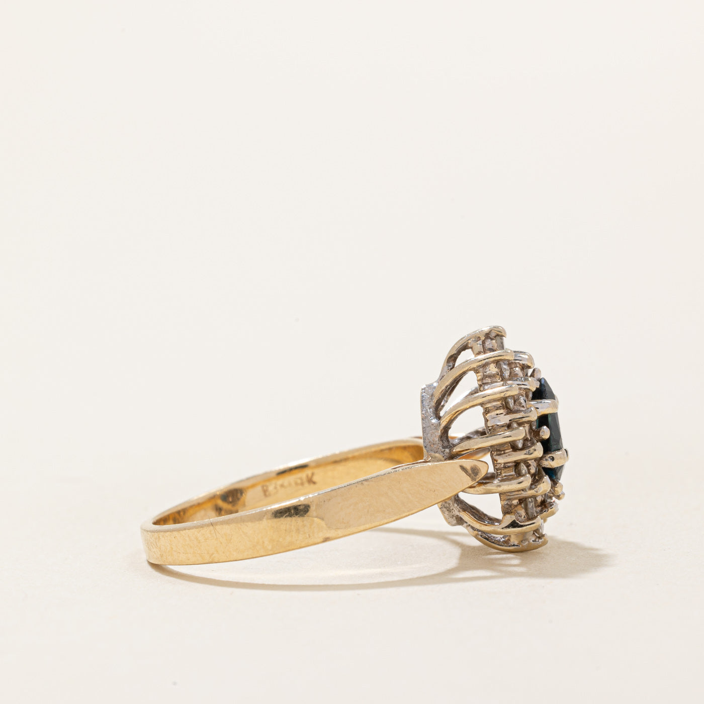 Sapphire & Diamond Halo Ring | 0.33ct, 0.24ctw | SZ 6.25 |