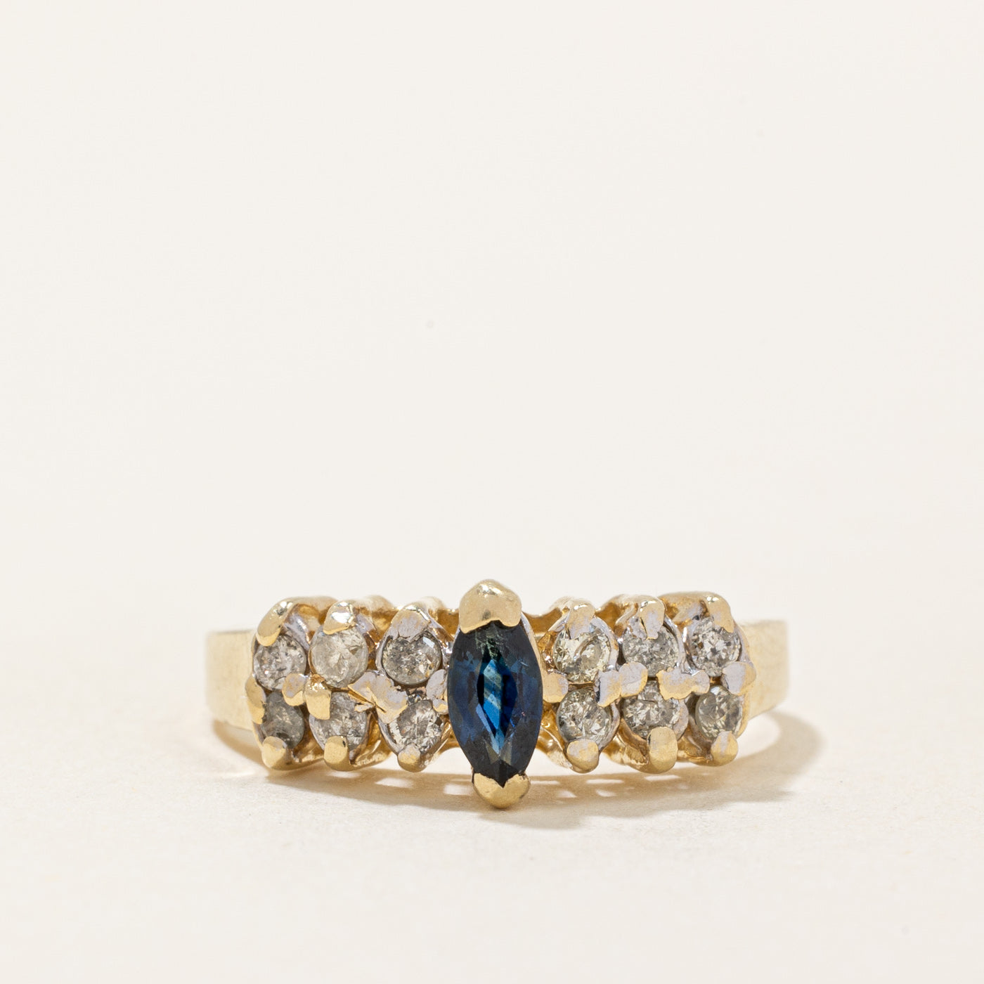 Sapphire & Diamond Ring | 0.12ct, 0.14ctw | SZ 5.75 |