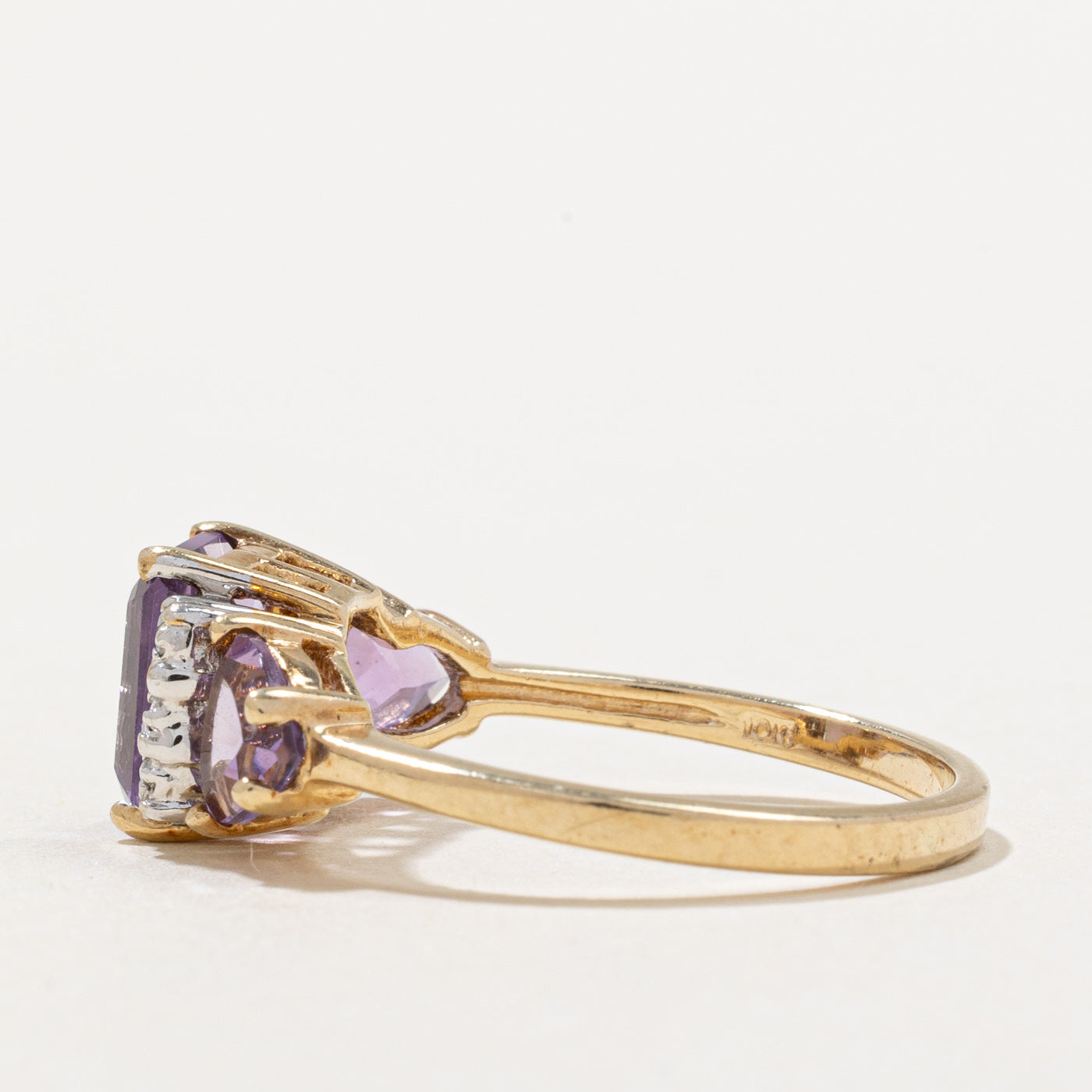 Bague cocktail améthyste et diamants | 2,00 ct, 0,02 ct | Taille 6,75 |