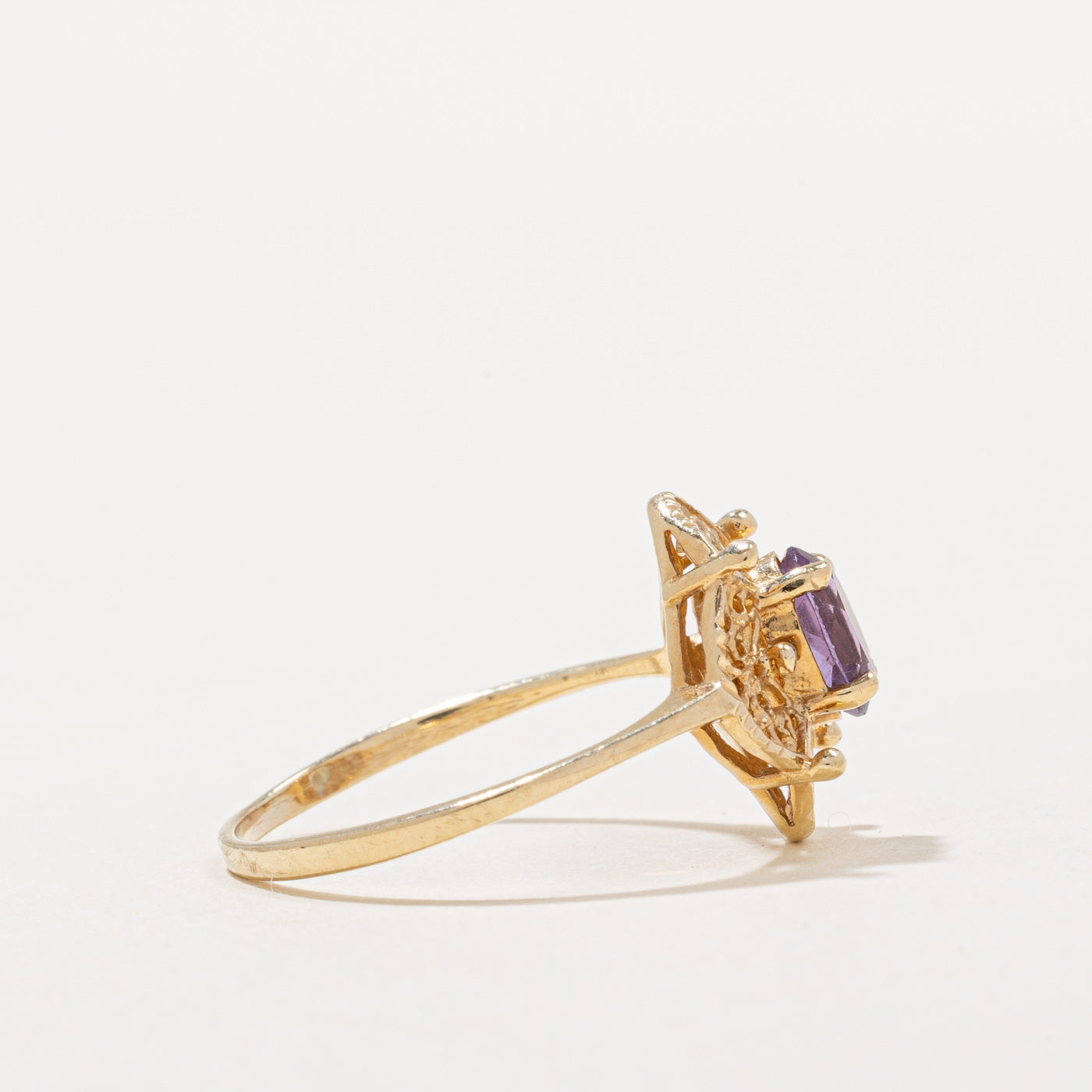 Bague en treillis d'améthyste | 0,70 ct | Taille 7,5 |