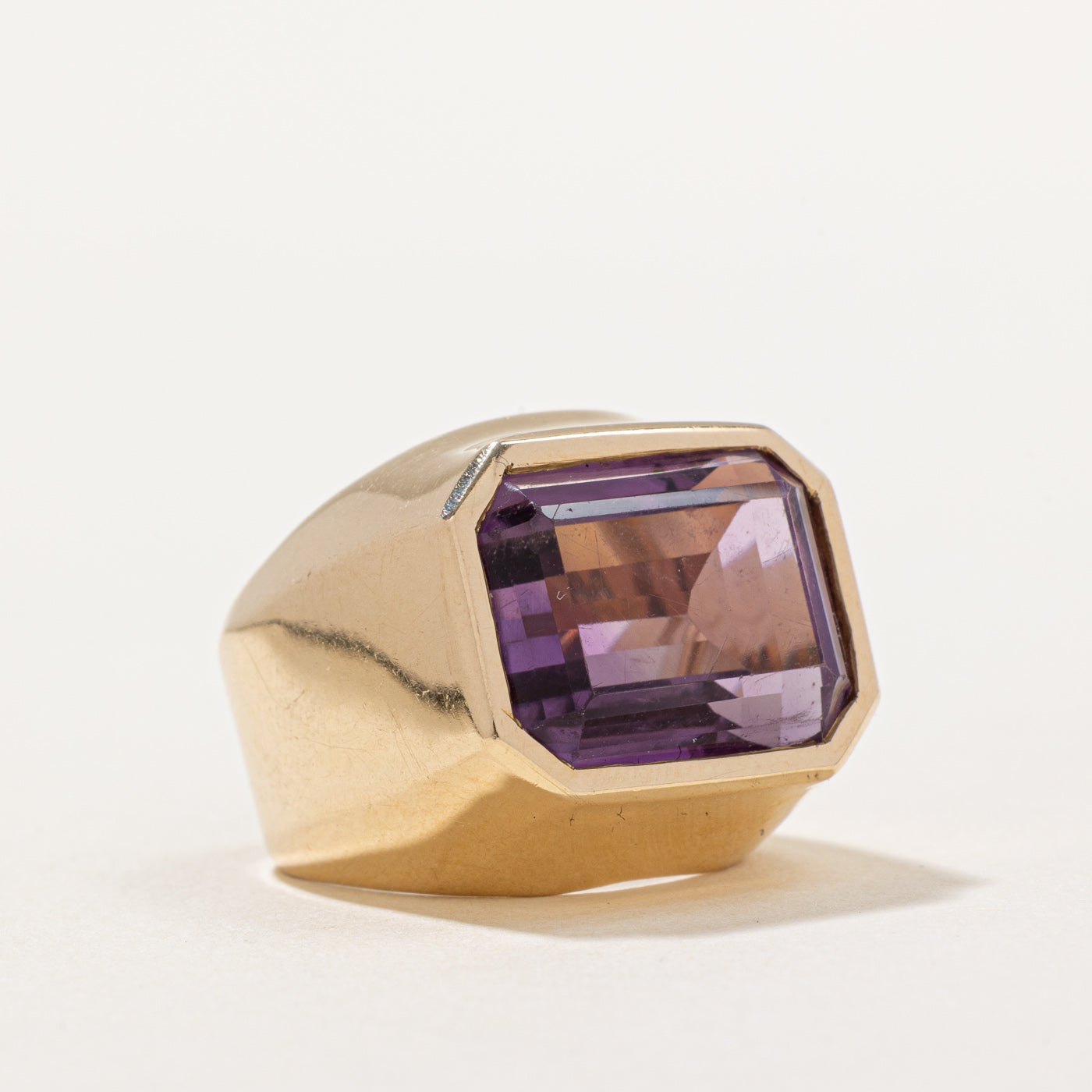 Emerald Cut Amethyst Cocktail Ring | 11.00ct | SZ 5 |