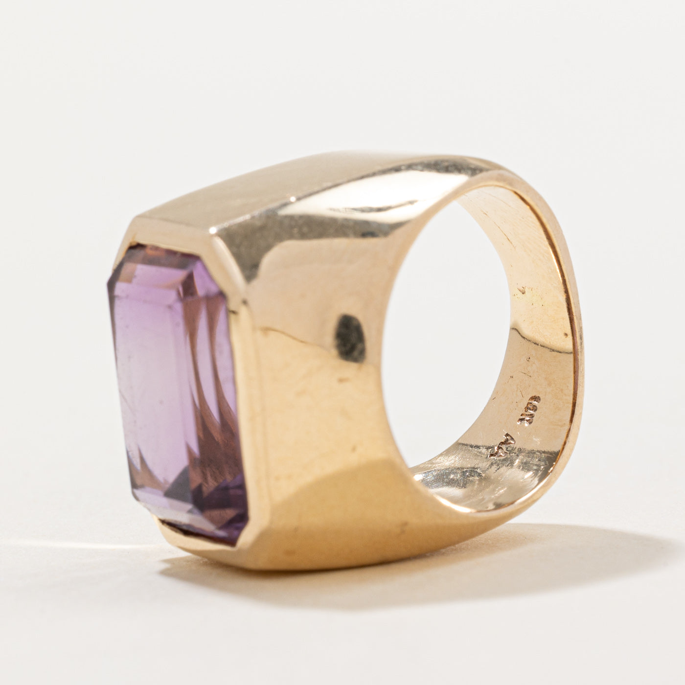 Emerald Cut Amethyst Cocktail Ring | 11.00ct | SZ 5 |