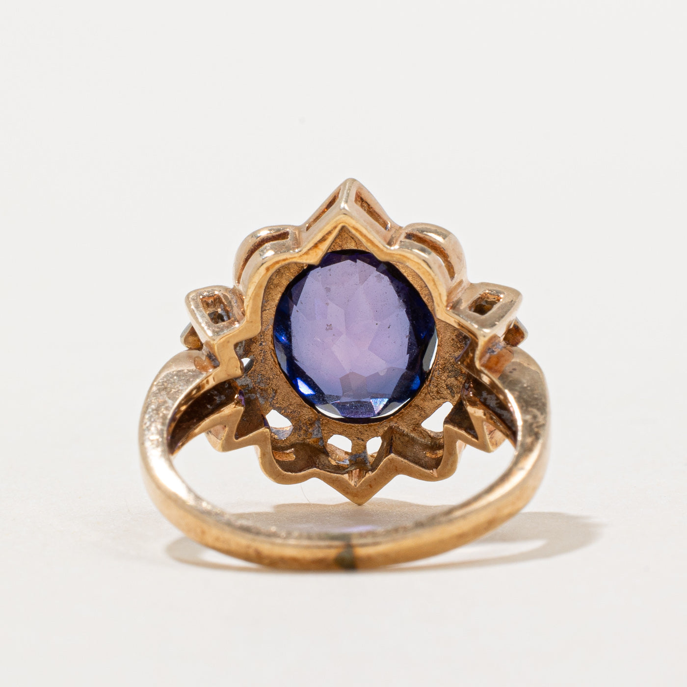 Synthetic Violet Sapphire & Diamond Cocktail Ring | 2.75ct, 0.01ctw | SZ 4.75 |