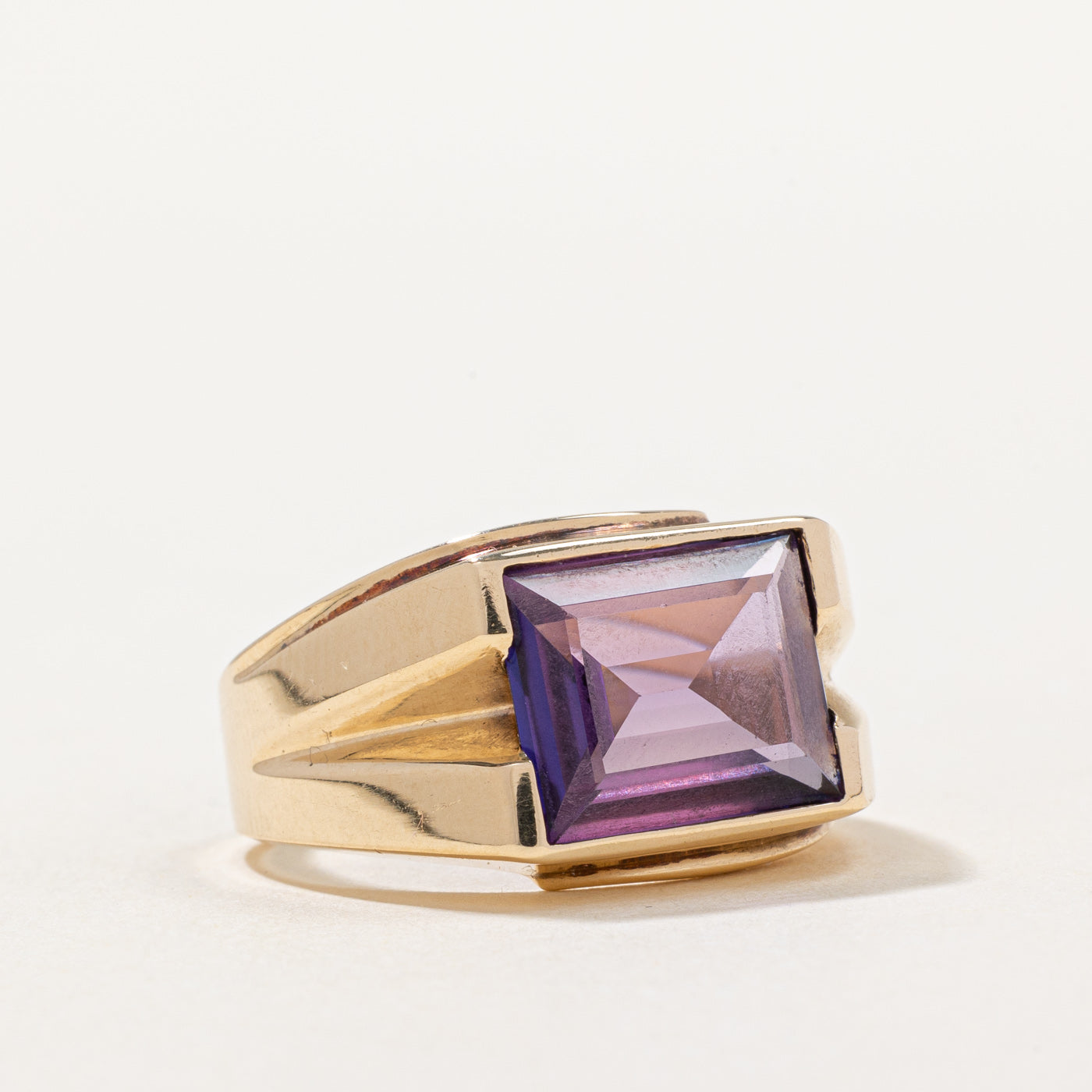 Synthetic Purple Sapphire Cocktail Ring | 5.00ct | SZ 9 |