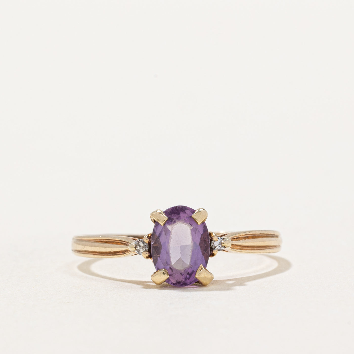 Amethyst & Diamond Ring | 0.60ct, 0.02ctw | SZ 6.75 |