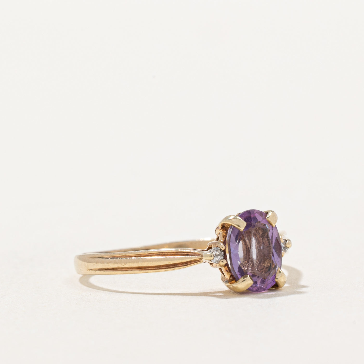 Amethyst & Diamond Ring | 0.60ct, 0.02ctw | SZ 6.75 |